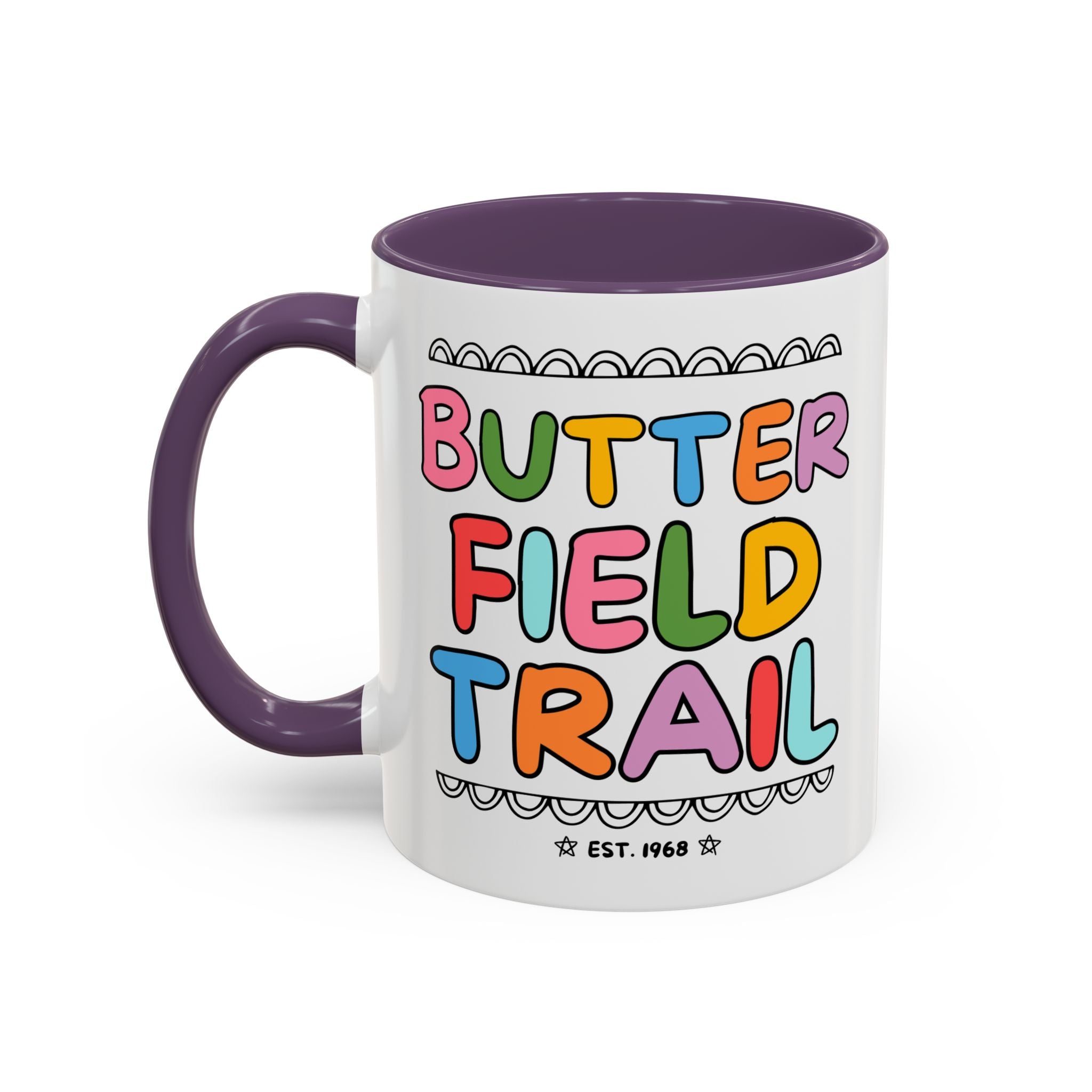 Butterfield Trail Elementary Coffee Mug: Rainbow Letters - Opal and June