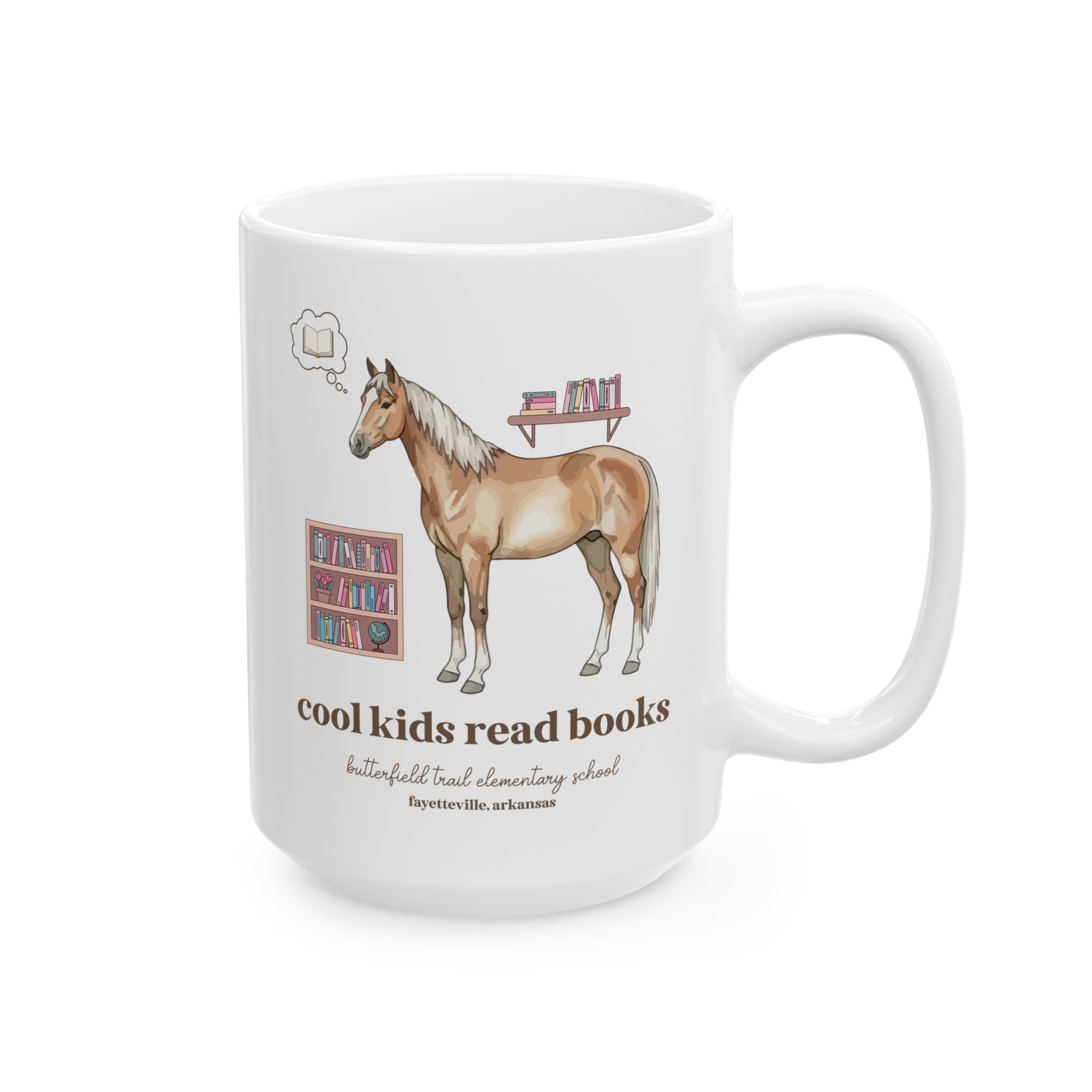 Butterfield Trail Elementary School 15 Oz Coffee Mug: Cool Kids Read Books - Opal and June