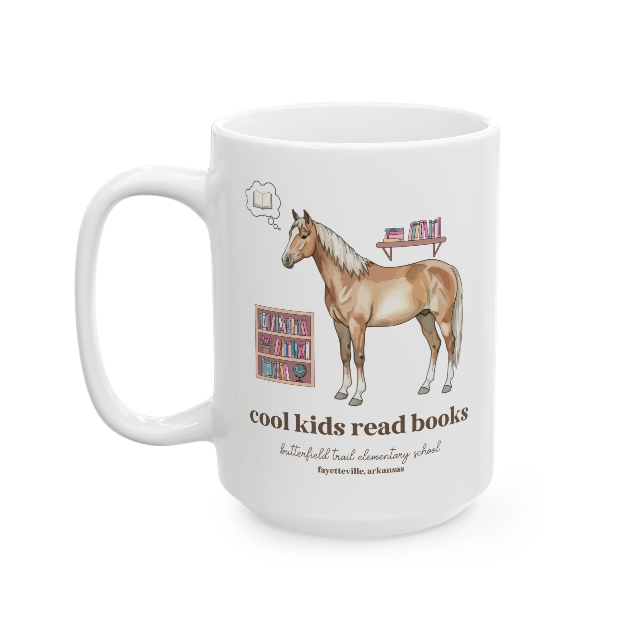 Butterfield Trail Elementary School 15 Oz Coffee Mug: Cool Kids Read Books - Opal and June