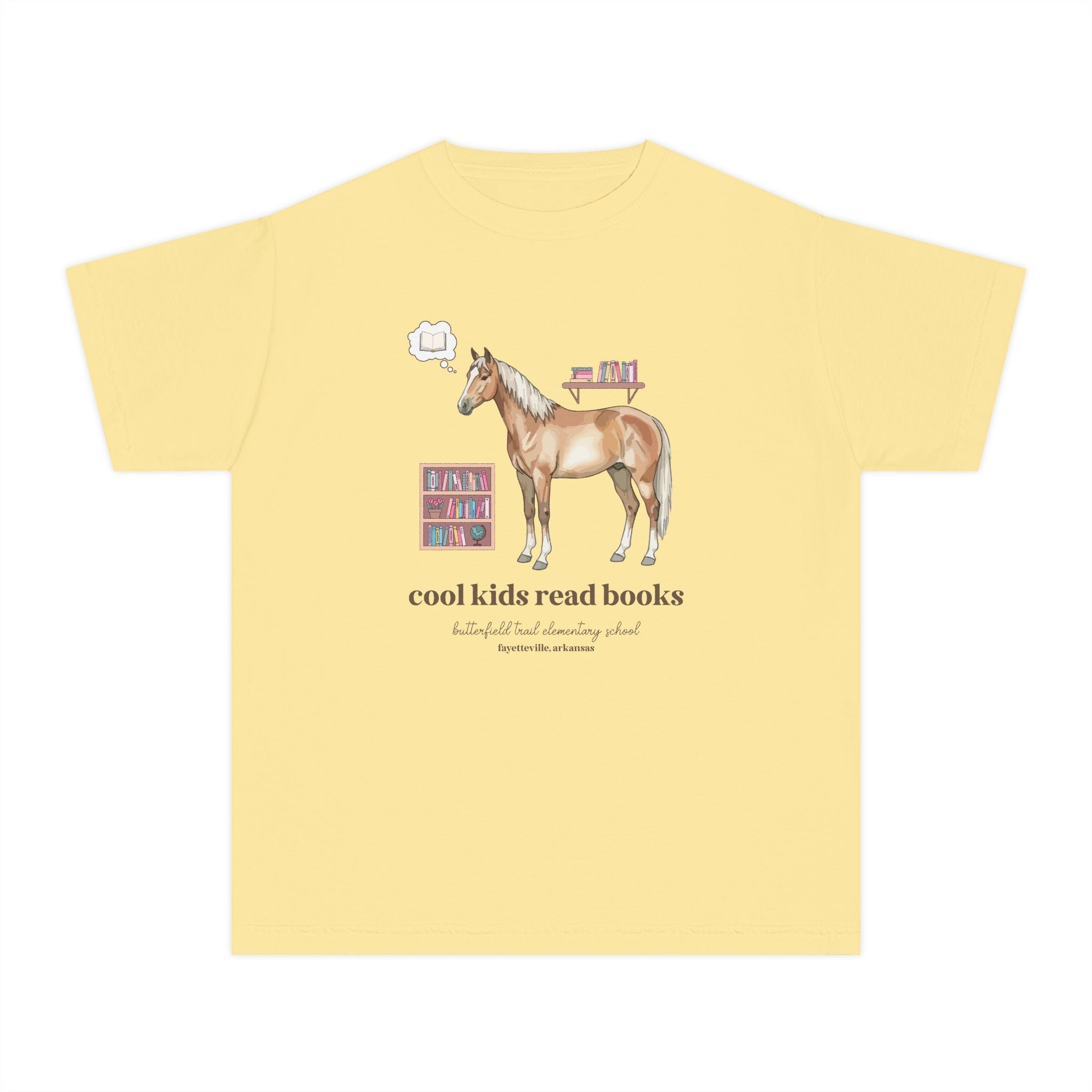 Butterfield Trail Elementary School Kids Tee Shirt: Cool Kids Read Books - Opal and June