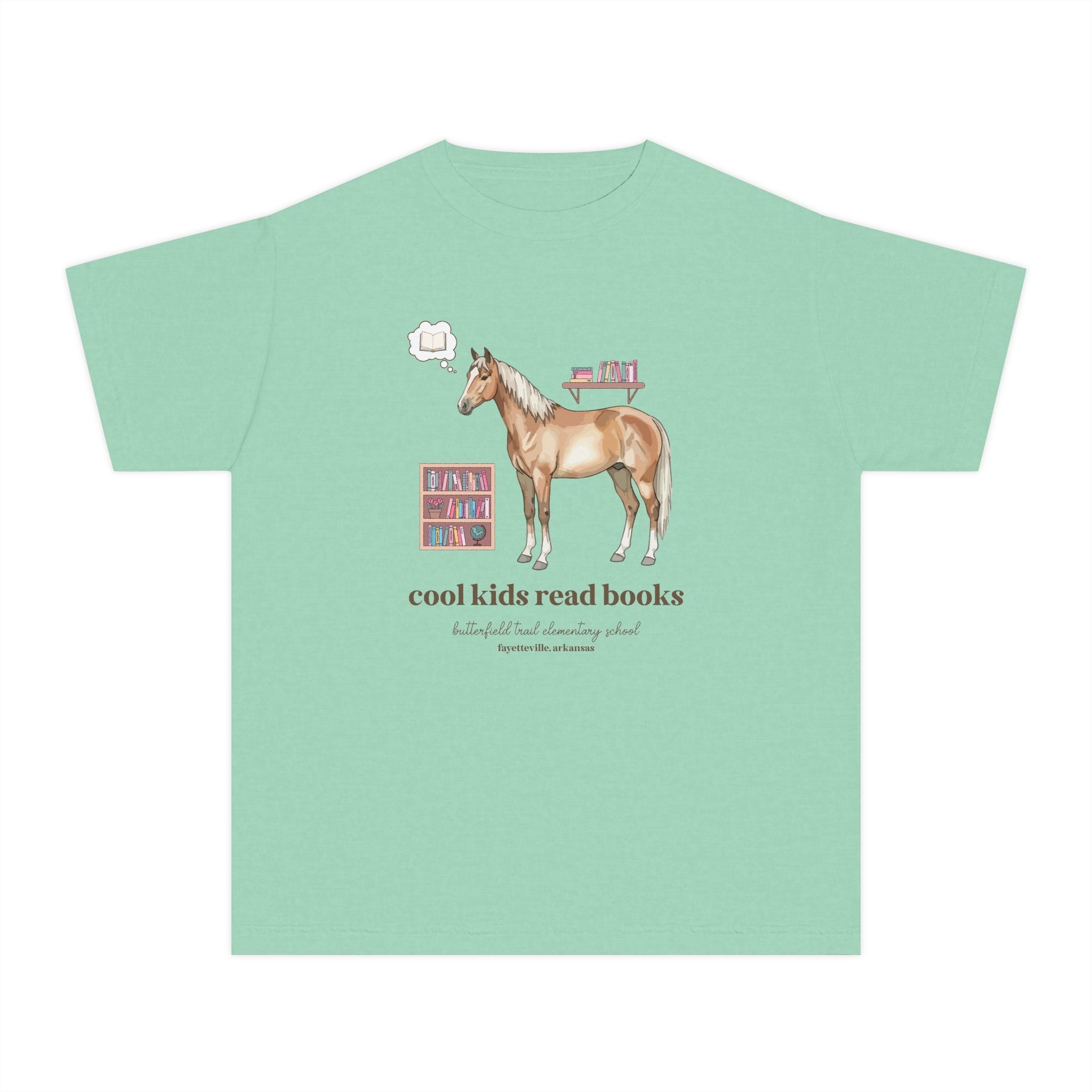 Butterfield Trail Elementary School Kids Tee Shirt: Cool Kids Read Books - Opal and June