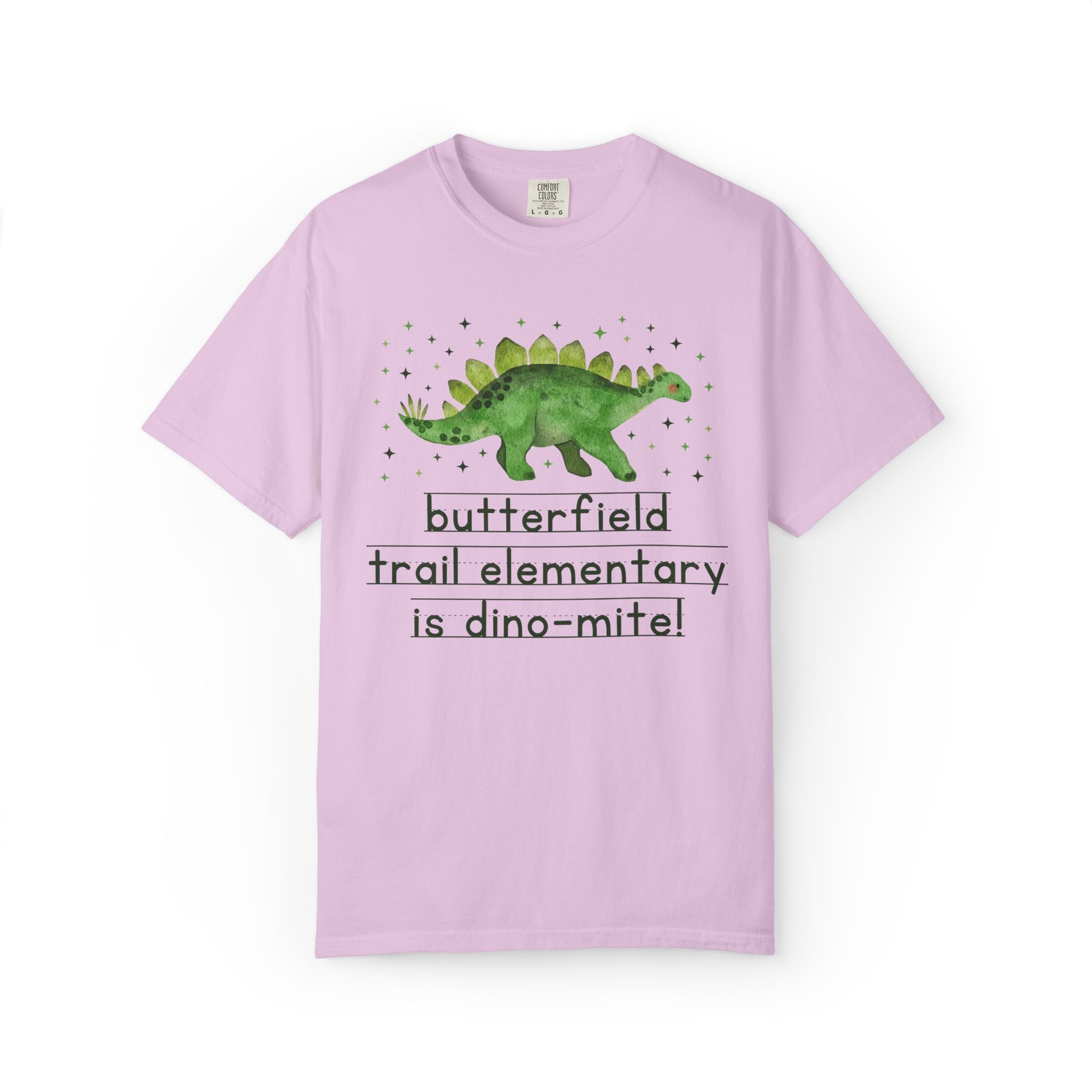 Butterfield Trail Elementary School Tee Shirt: Butterfield Trail Elementary is Dino - Mite! | FPS + Opal and June Tee Shirt, Fayetteville Public Schools - Opal and June