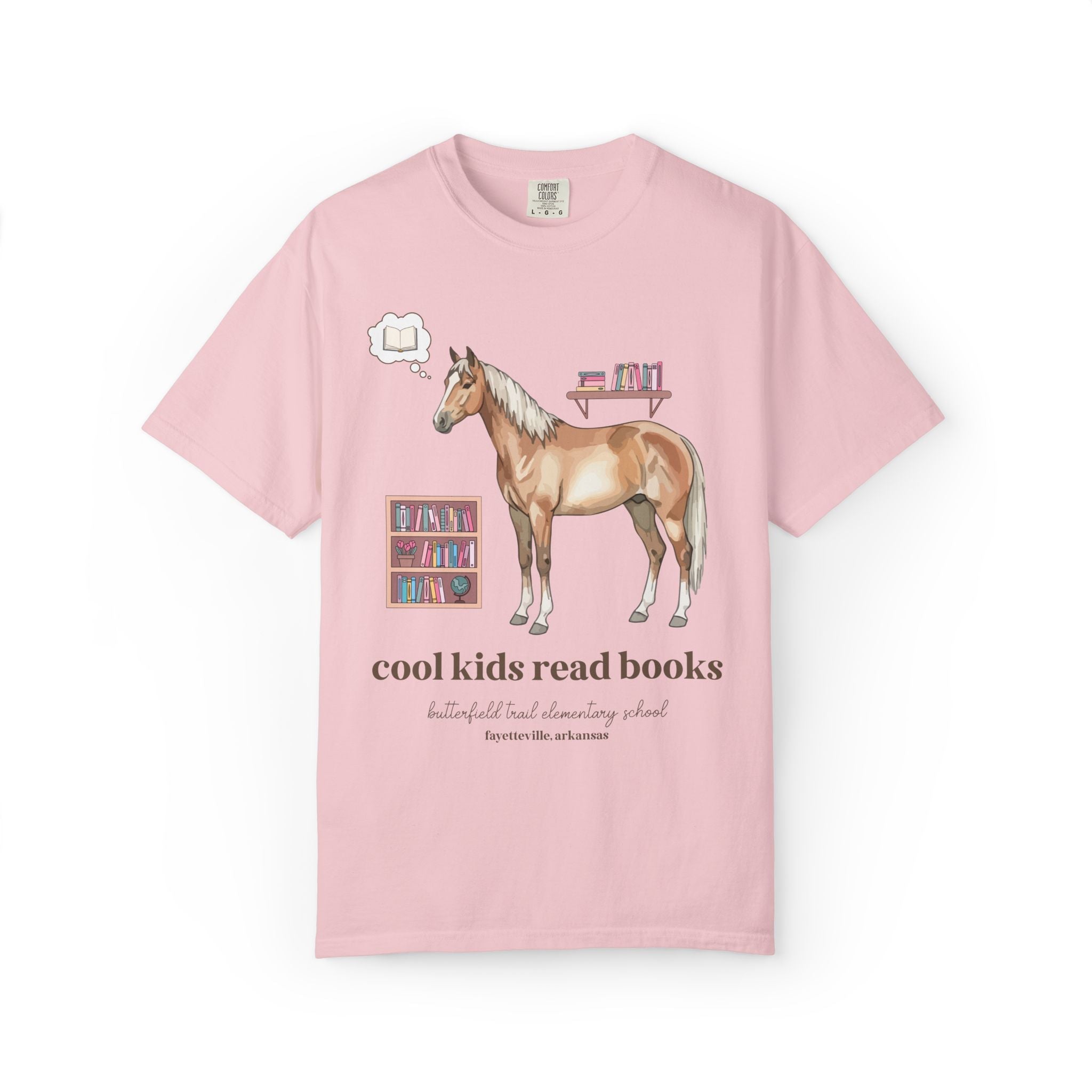 Butterfield Trail Elementary School Tee Shirt: Cool Kids Read Books | FPS + Opal and June Tee Shirt, Fayetteville Public Schools - Opal and June