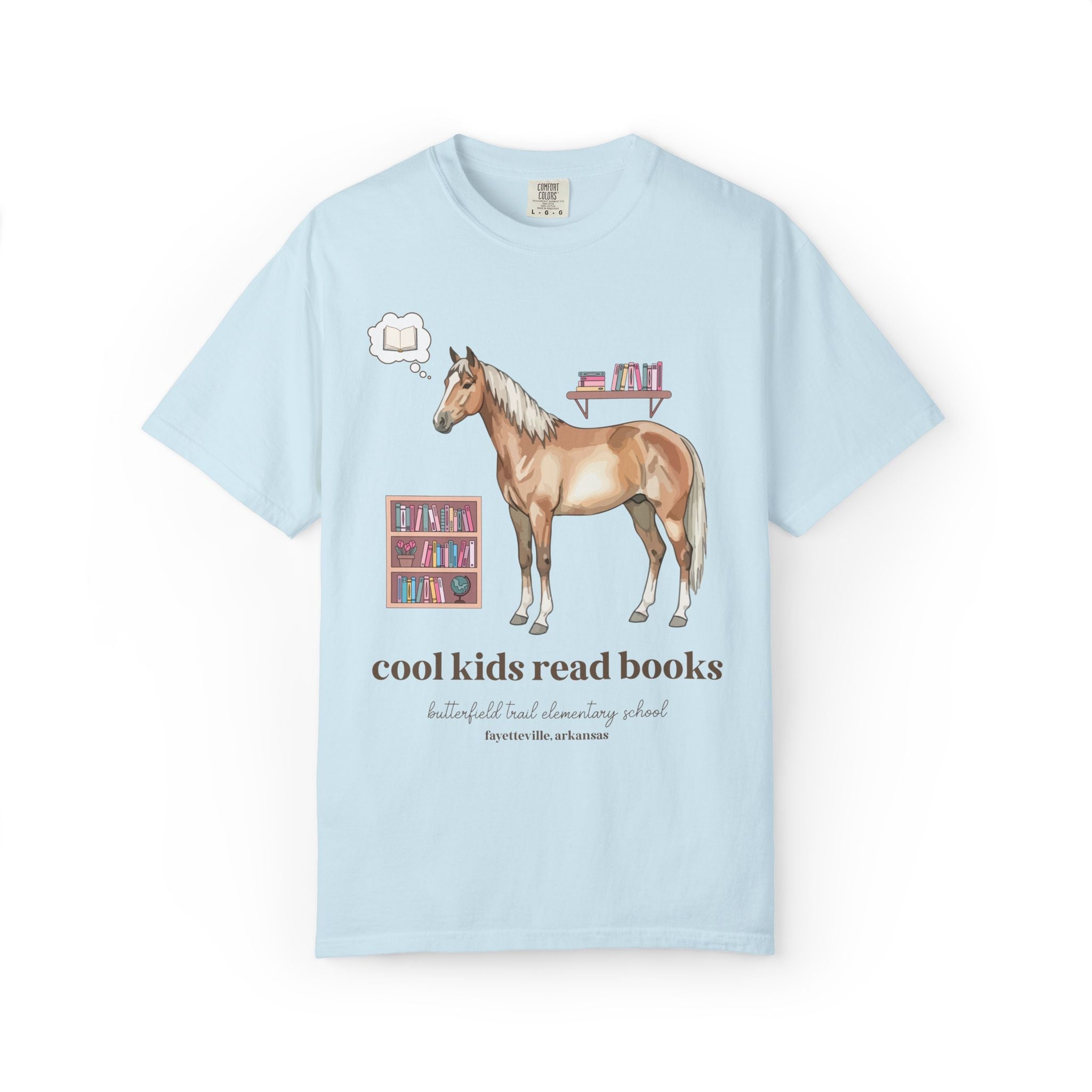 Butterfield Trail Elementary School Tee Shirt: Cool Kids Read Books | FPS + Opal and June Tee Shirt, Fayetteville Public Schools - Opal and June