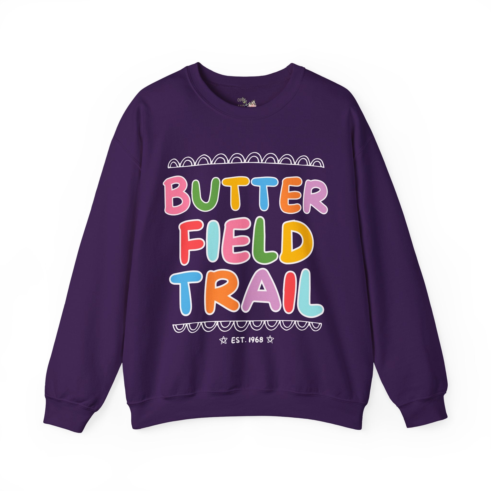 Butterfield Trail Elementary Sweatshirt: Rainbow Letters - Opal and June