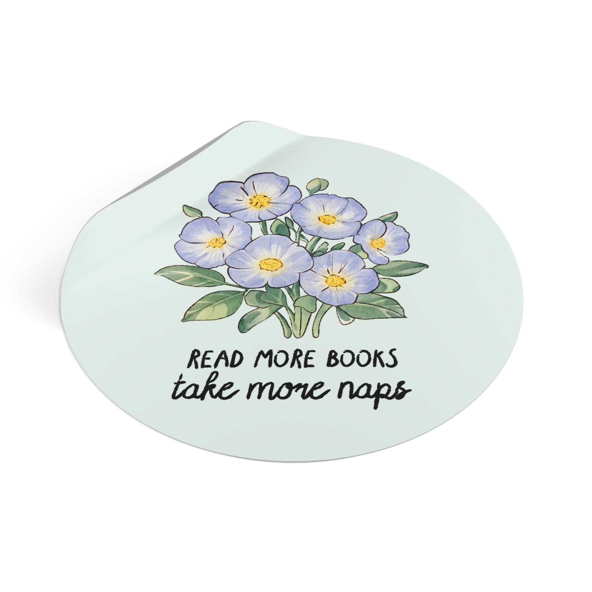 Buy More Books Take More Naps Sticker with Flowers - Opal and June