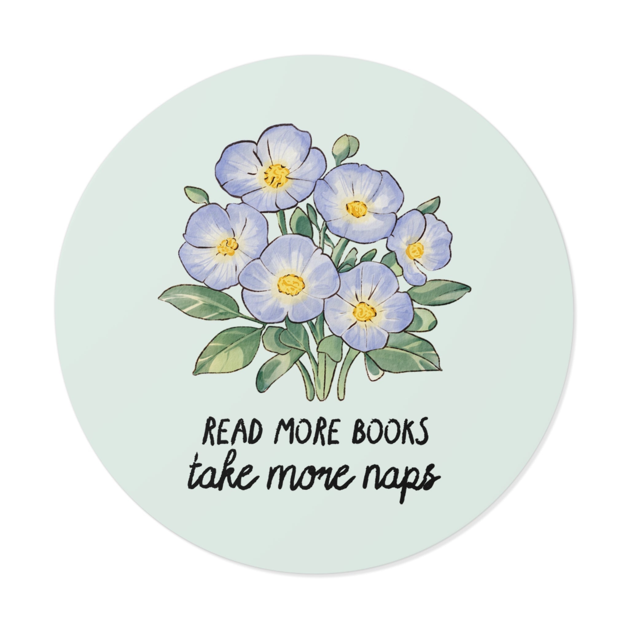 Buy More Books Take More Naps Sticker with Flowers - Opal and June
