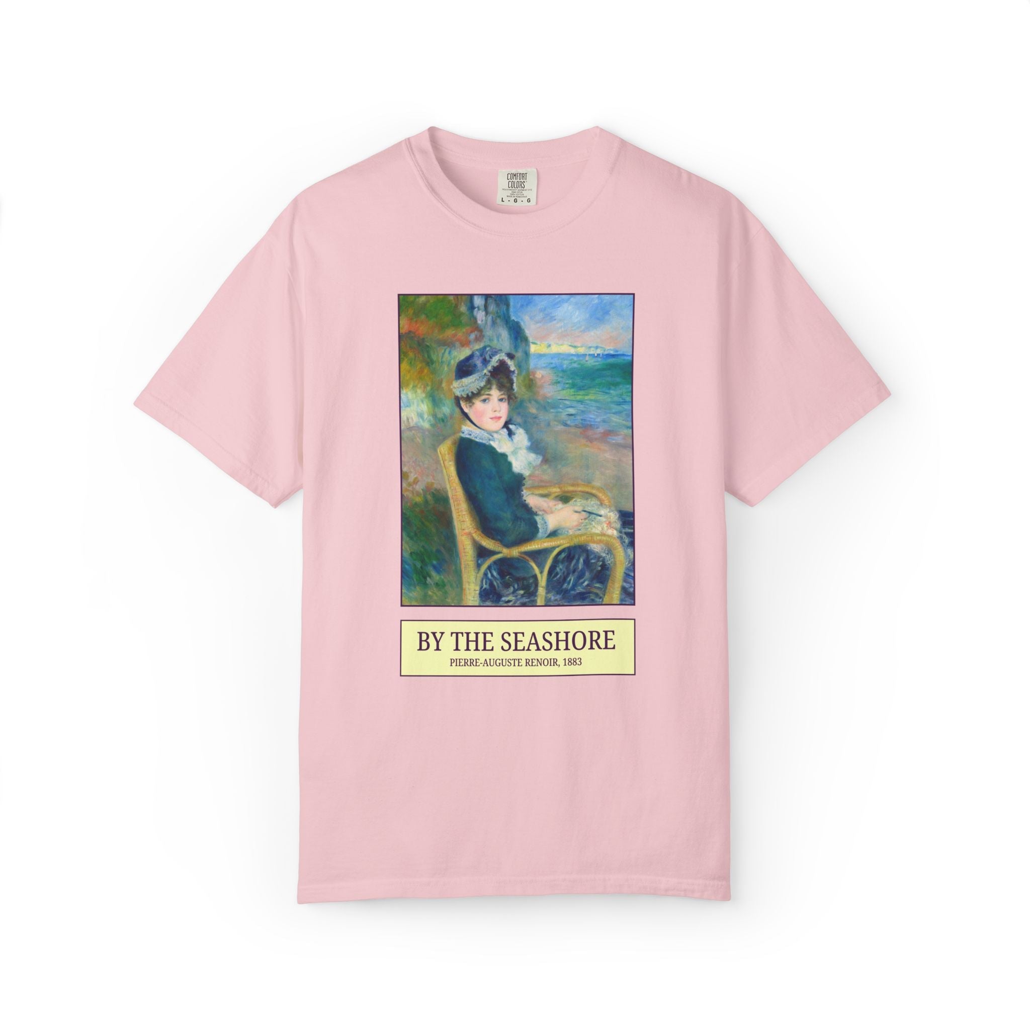 By the Seashore by Pierre-Auguste Renoir Art History Buff Tee Shirt, Late 19th Century Art Historian Gift for Museum Lover, Beach Trip Tee - Opal and June