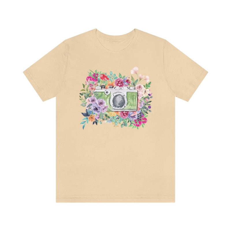 Camera Tee Shirt with Flowers - Opal and June