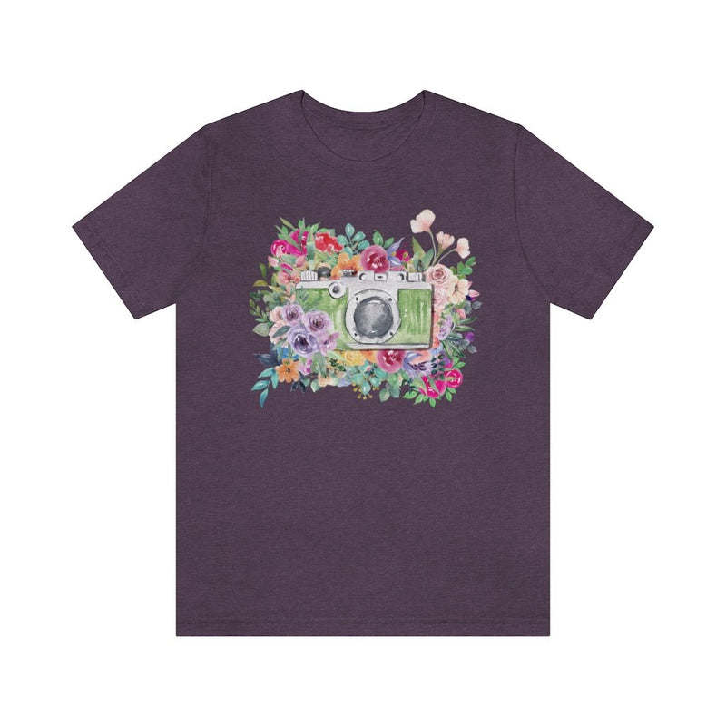 Camera Tee Shirt with Flowers - Opal and June