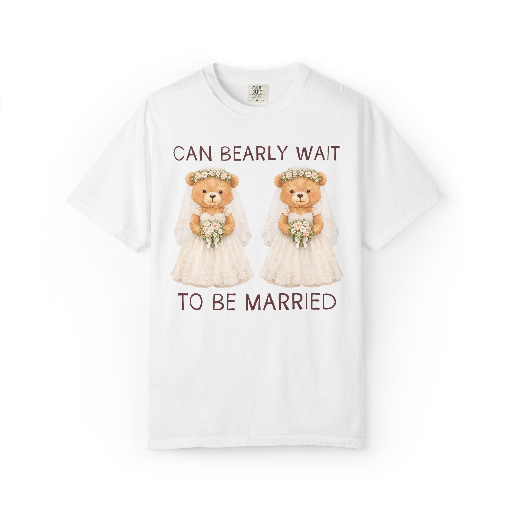 Can Bearly Wait To Be Married Bachelorette Tee: Two Brides - Opal and June