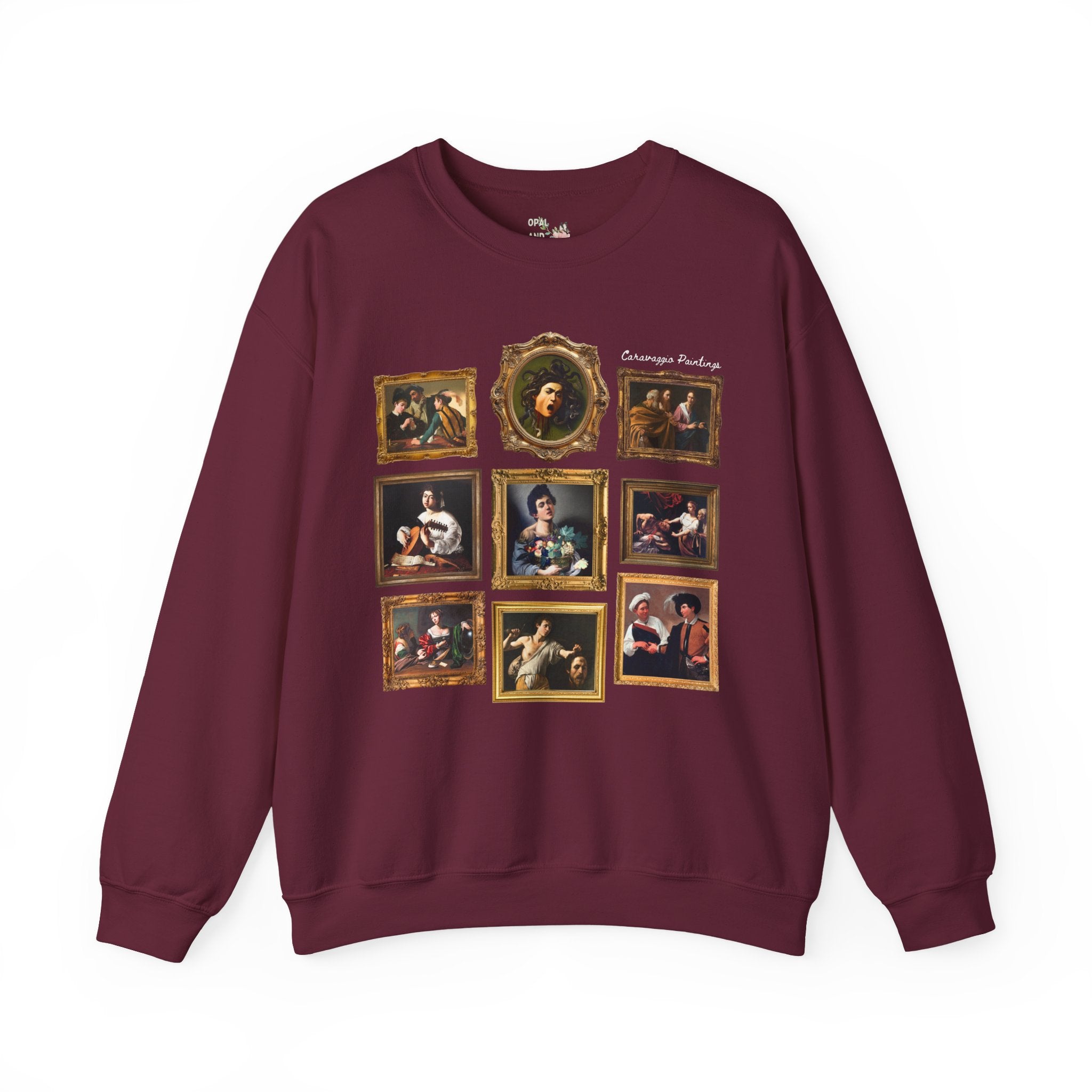 Caravaggio Paintings Art History Sweatshirt: Famous Paintings, 16th and 17th Century Italian Art Historian Gift, Baroque and Mannerism Art - Opal and June