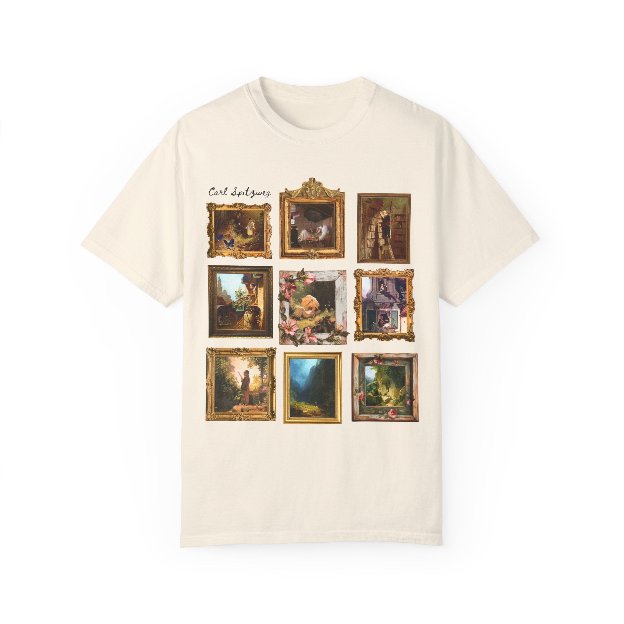 Carl Spitzweg European Art History Tee Shirt: Famous Paintings, German Romanticism Art Movement, 19th Century Artwork, Humanities Major Gift - Opal and June