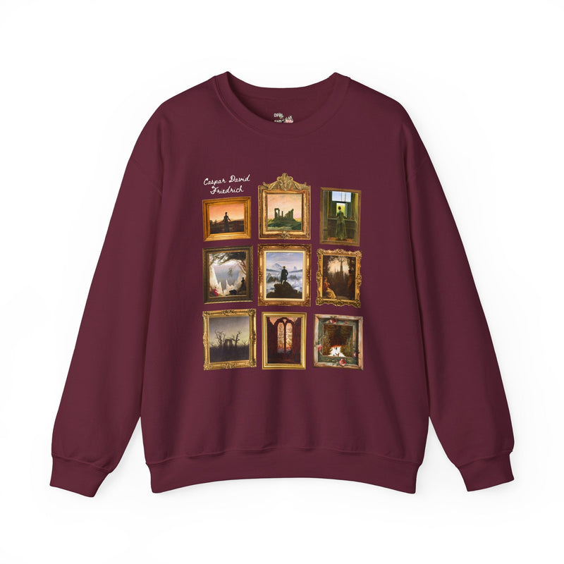 Caspar David Friedrich: German Ary History Sweatshirt, 19th Century European Romantic Art Landscapes, Famous Paintings, Humanities Major - Opal and June