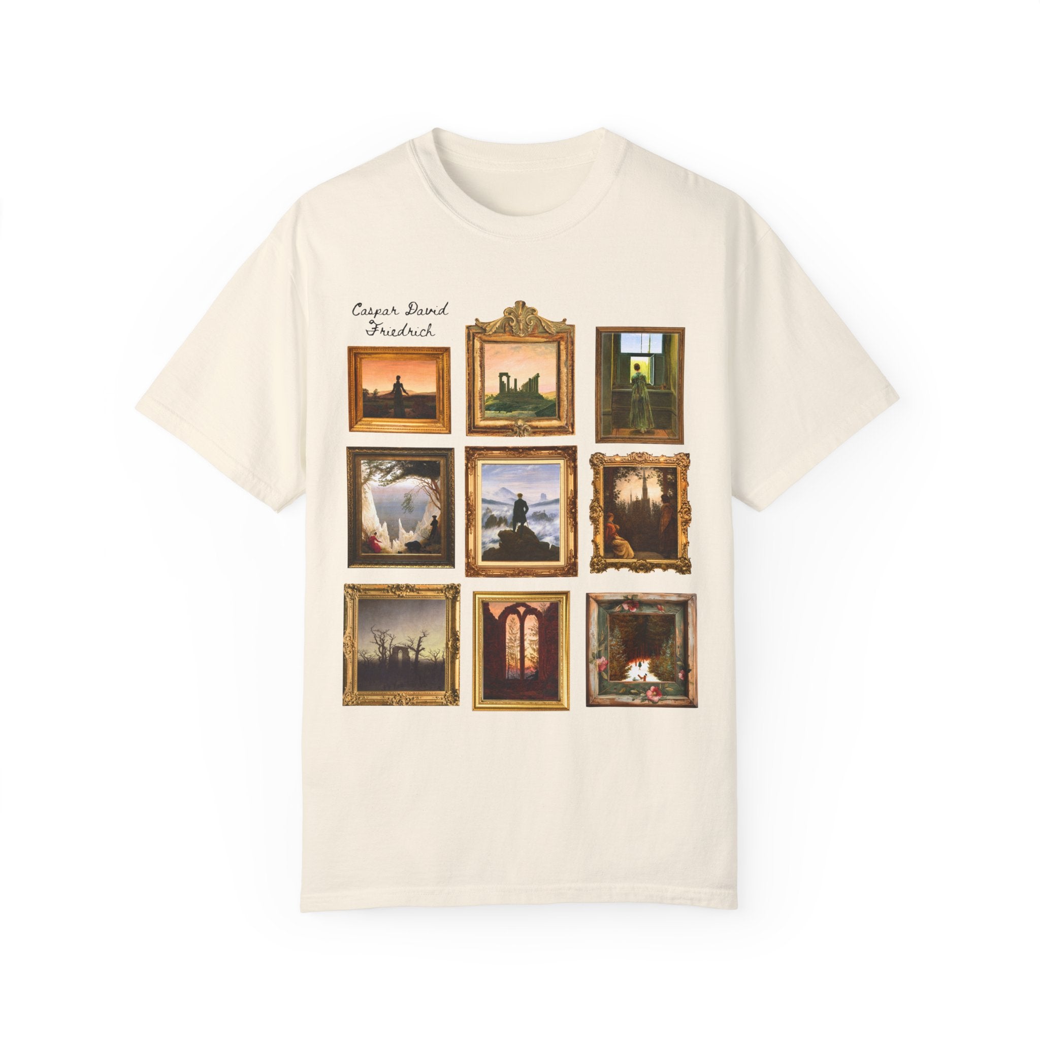 Caspar David Friedrich: German Ary History Tee Shirt, 19th Century European Art, Famous Paintings, Romantic Art Landscapes, Humanities Major - Opal and June