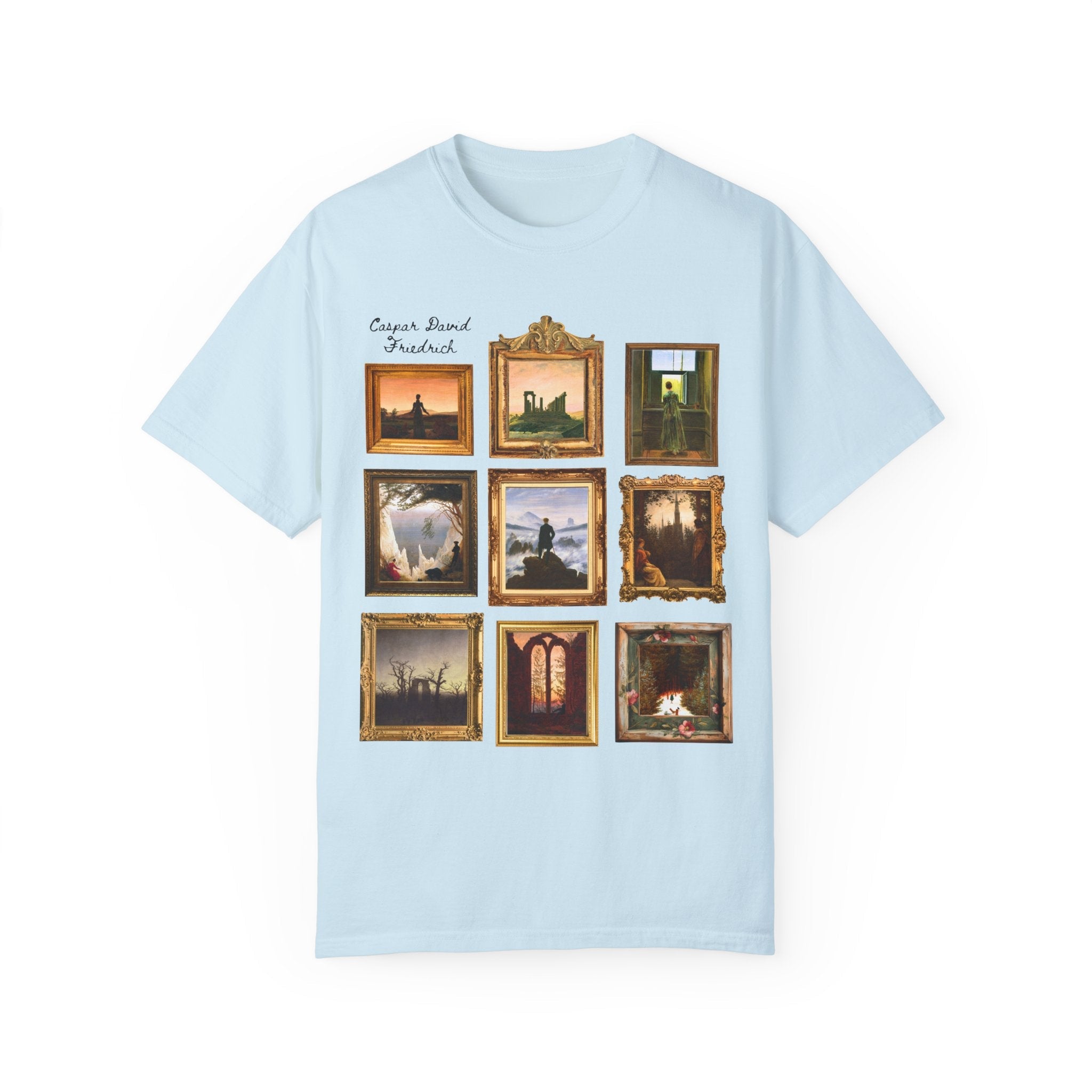 Caspar David Friedrich: German Ary History Tee Shirt, 19th Century European Art, Famous Paintings, Romantic Art Landscapes, Humanities Major - Opal and June