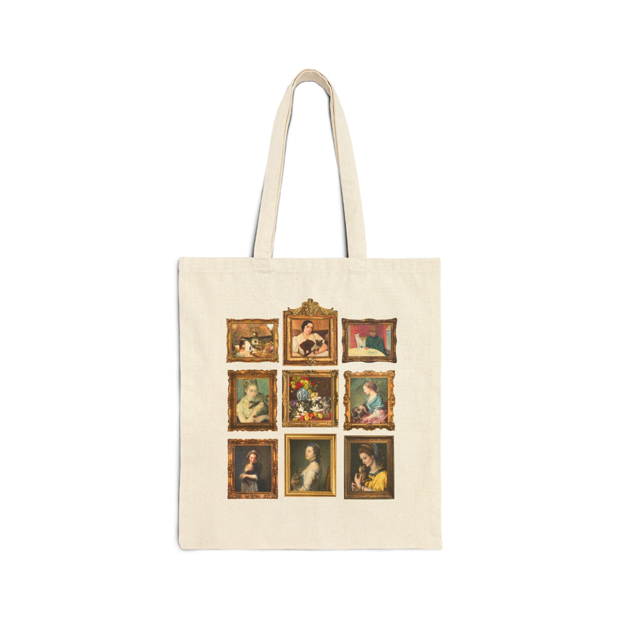 Cat Art History Tote Bag: Famous Paintings of Cats with Women - Opal and June