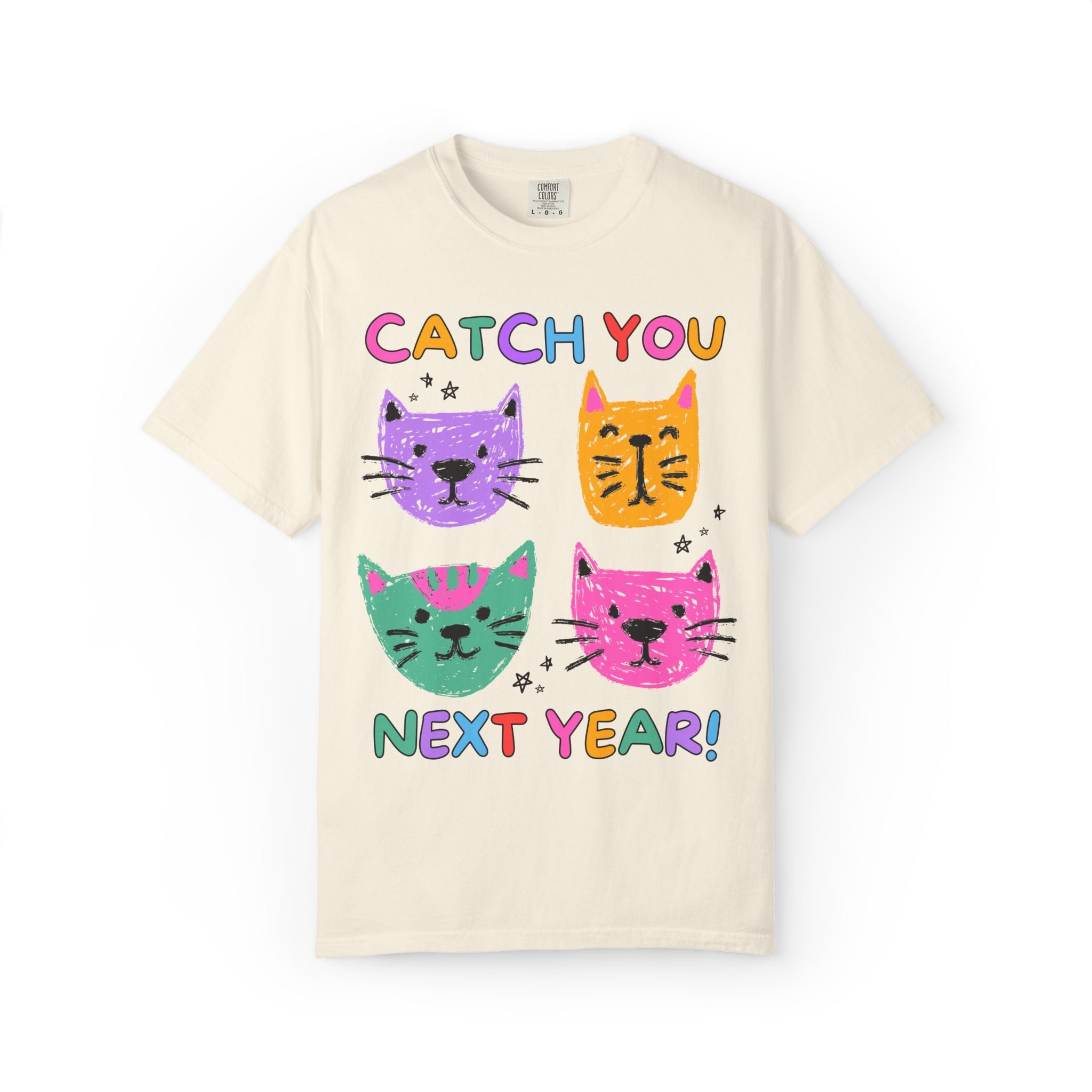 Cat Last Day of School Teacher Tee Shirt: Catch You Next Year! | Funny Animal Lover End of School Year T-Shirt for Cat Mom or Cat Dad - Opal and June