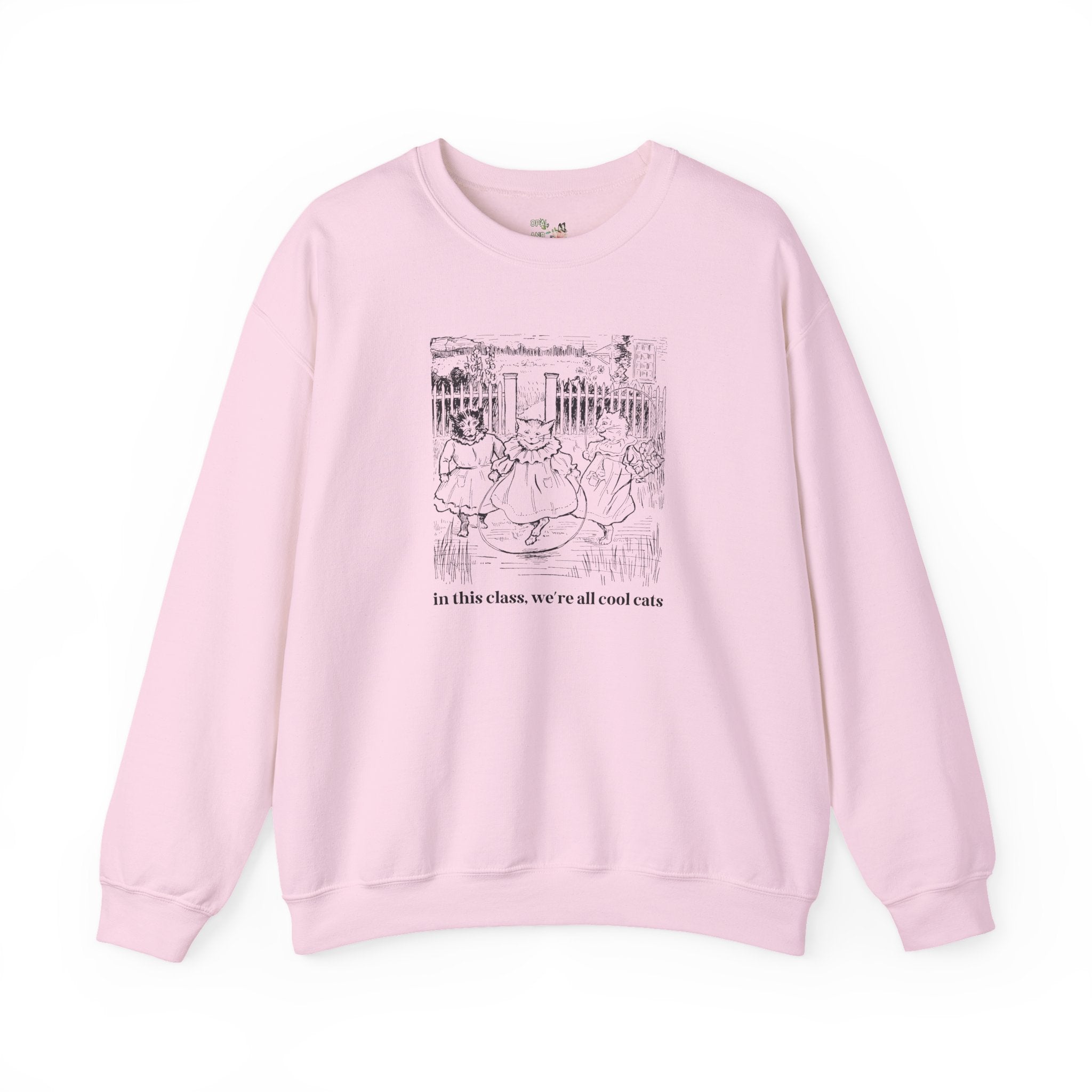 Cat Lover Teacher Sweatshirt, High School Teacher Who Loves Kittens, Funny Saying Animal Lover Fourth Grade Teacher, Silly Dreamcore Shirt - Opal and June