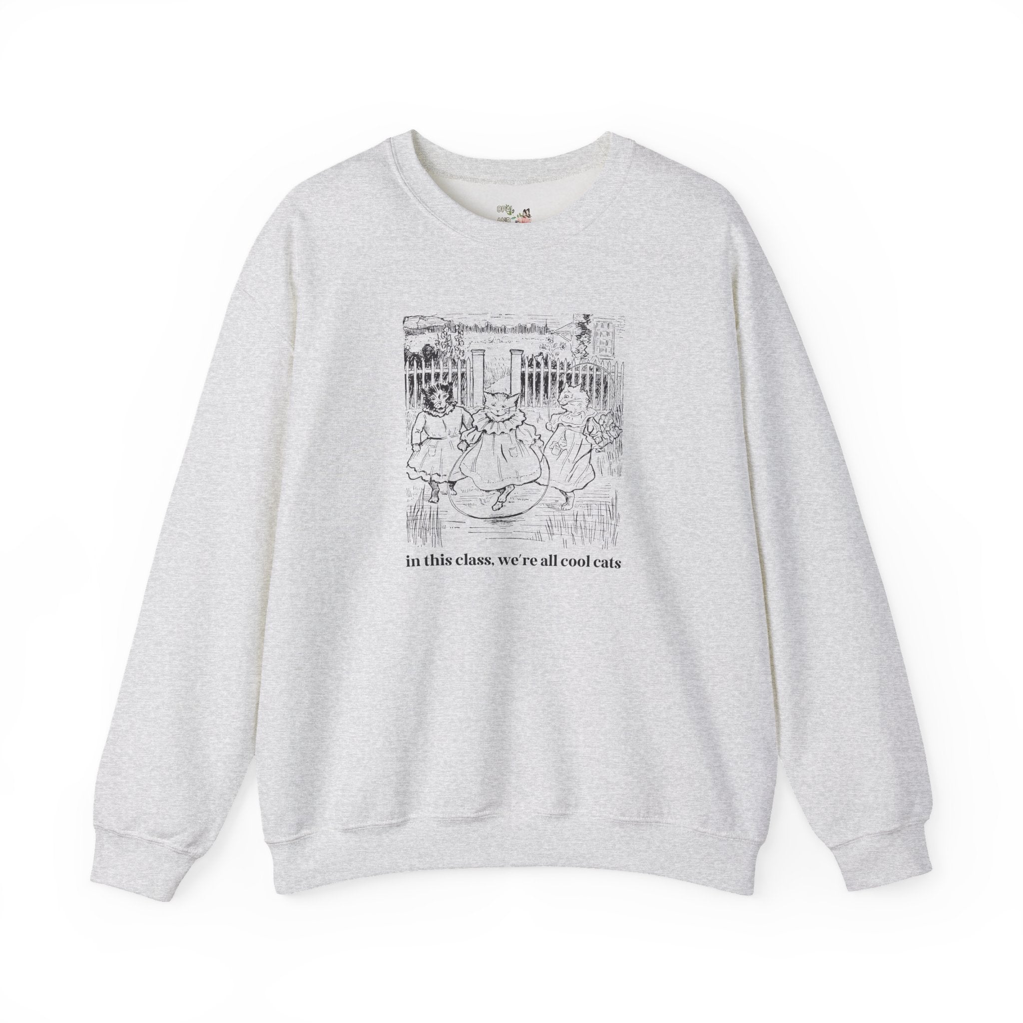 Cat Lover Teacher Sweatshirt, High School Teacher Who Loves Kittens, Funny Saying Animal Lover Fourth Grade Teacher, Silly Dreamcore Shirt - Opal and June