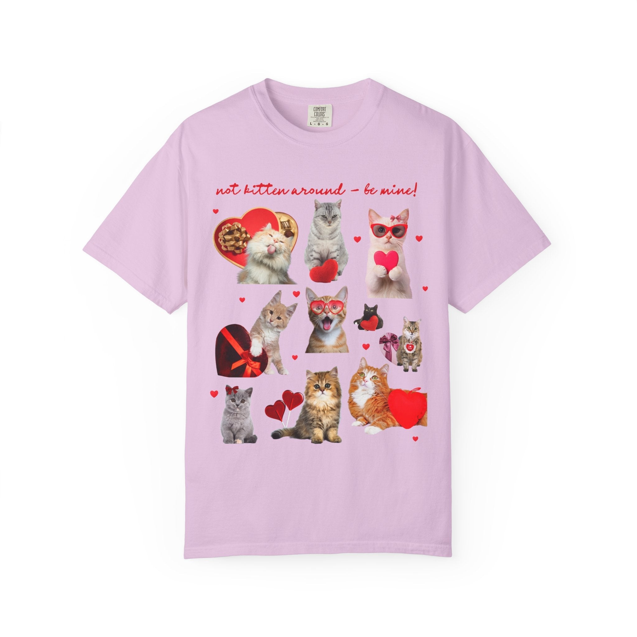 Cat Mom or Cat Dad Valentine's Day T-Shirt for Friend Who Loves Cats, Silly Goblincore Kitten T-Shirt with Hearts, Funny Sarcastic T-Shirt - Opal and June