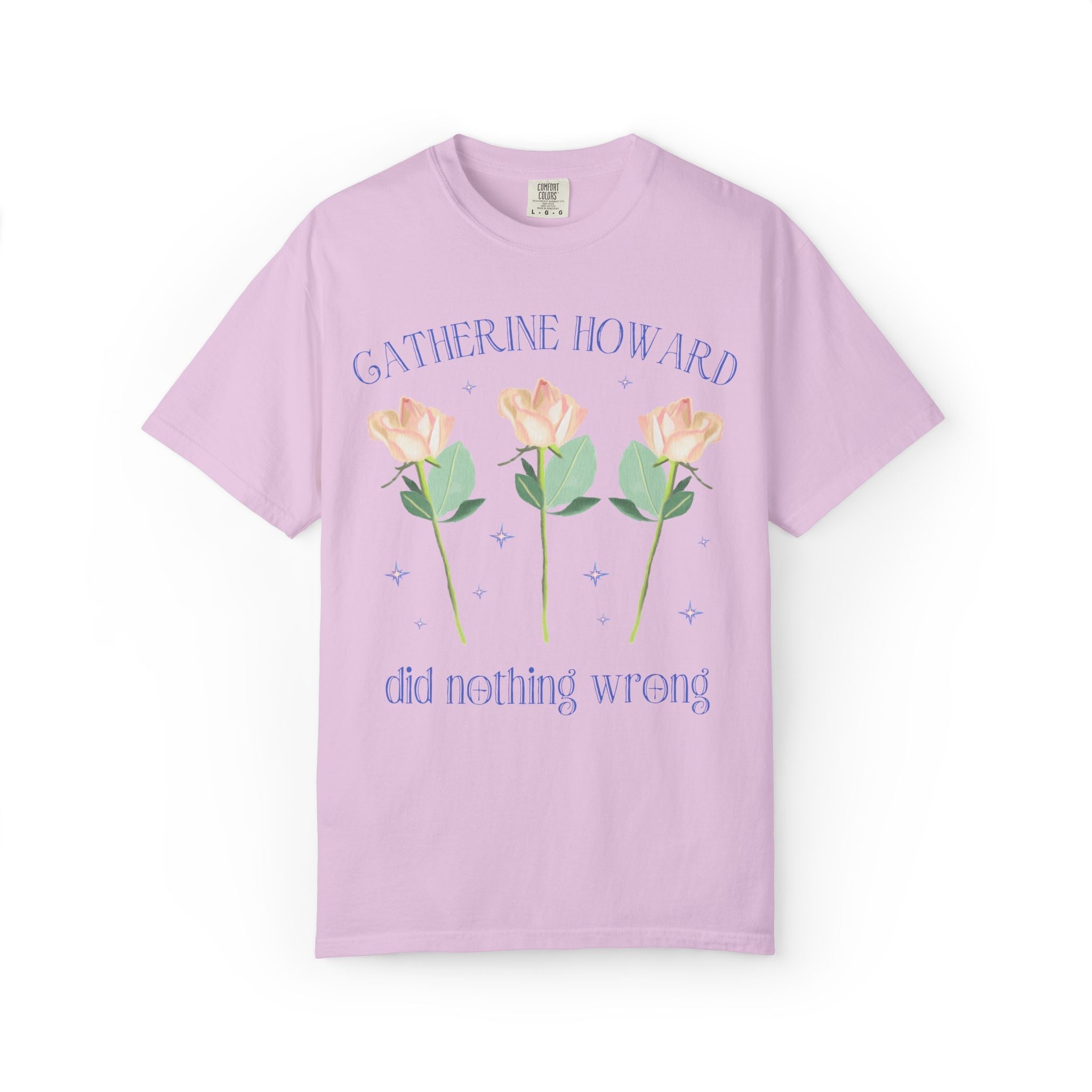 Catherine Howard Tudor History T-Shirt with Roses, Famous Queens, Women's 1500s History Tee for Historian who Loves Henry the 8th's Wives - Opal and June