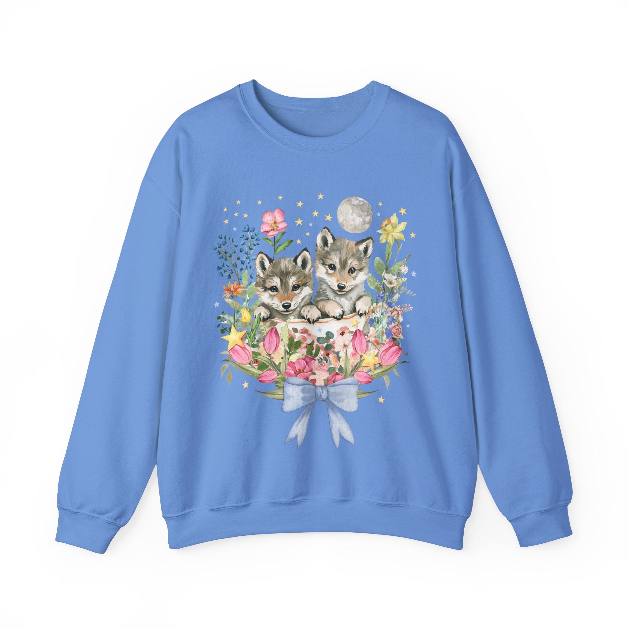 Celestial Cottagecore Wolf Sweatshirt - Opal and June