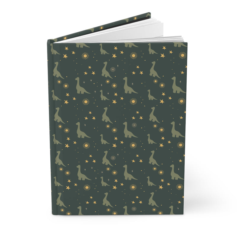 Celestial Dinosaur Notebook with Ruled Pages | Boho Journal, Small Notebook for Dinosaur Lover - Opal and June