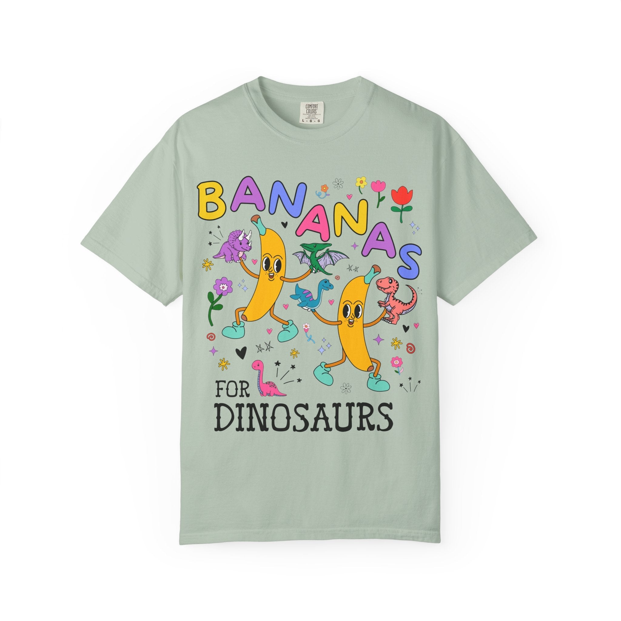 Chaotic Dinosaur Lover Tee Shirt, Cute Birthday Gift for Fruit Lover: Bananas for Dinosaurs, Early 2000s Paleontologist Science Major Tee - Opal and June