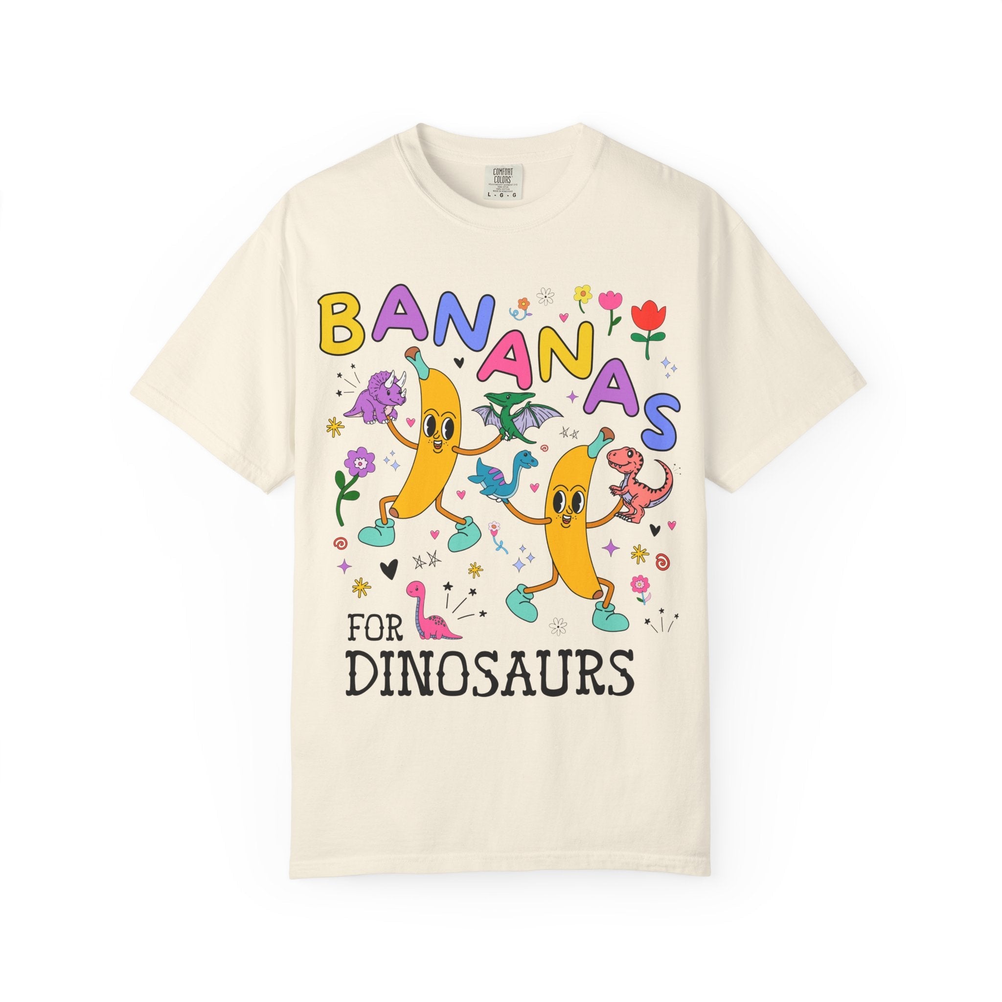 Chaotic Dinosaur Lover Tee Shirt, Cute Birthday Gift for Fruit Lover: Bananas for Dinosaurs, Early 2000s Paleontologist Science Major Tee - Opal and June