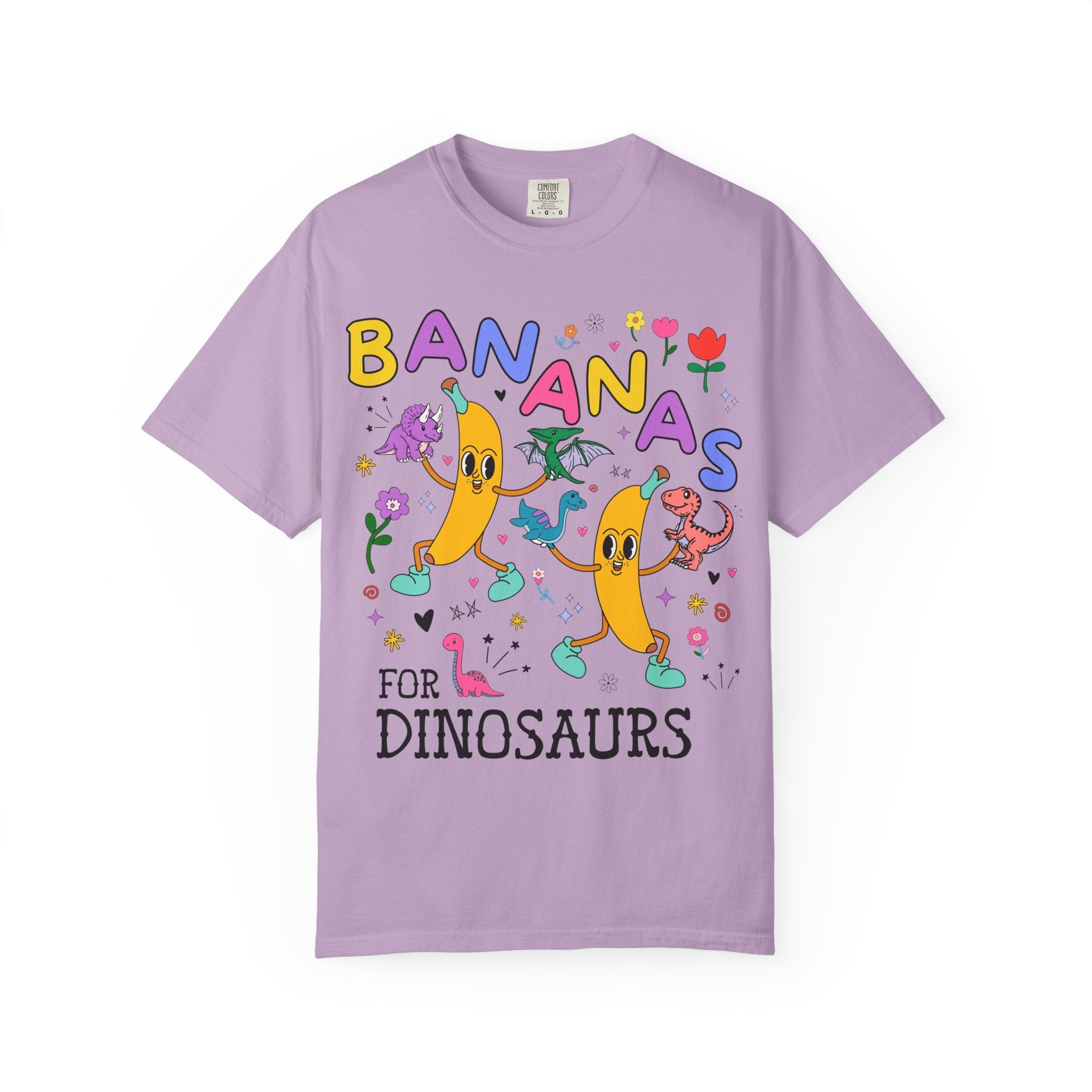 Chaotic Dinosaur Lover Tee Shirt, Cute Birthday Gift for Fruit Lover: Bananas for Dinosaurs, Early 2000s Paleontologist Science Major Tee - Opal and June