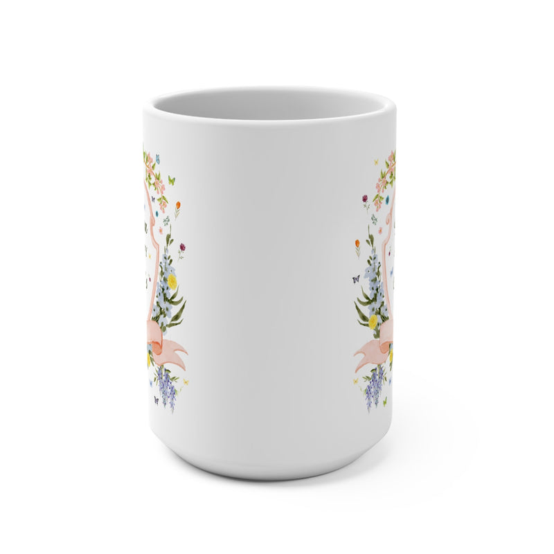 Chaotic Mom Coffee Mug, Funny Saying: If Mama Ain't Happy Nobody's Happy, Silly Unhinged Mug, New Mama, Pregnant Sister, Floral Cottagecore - Opal and June