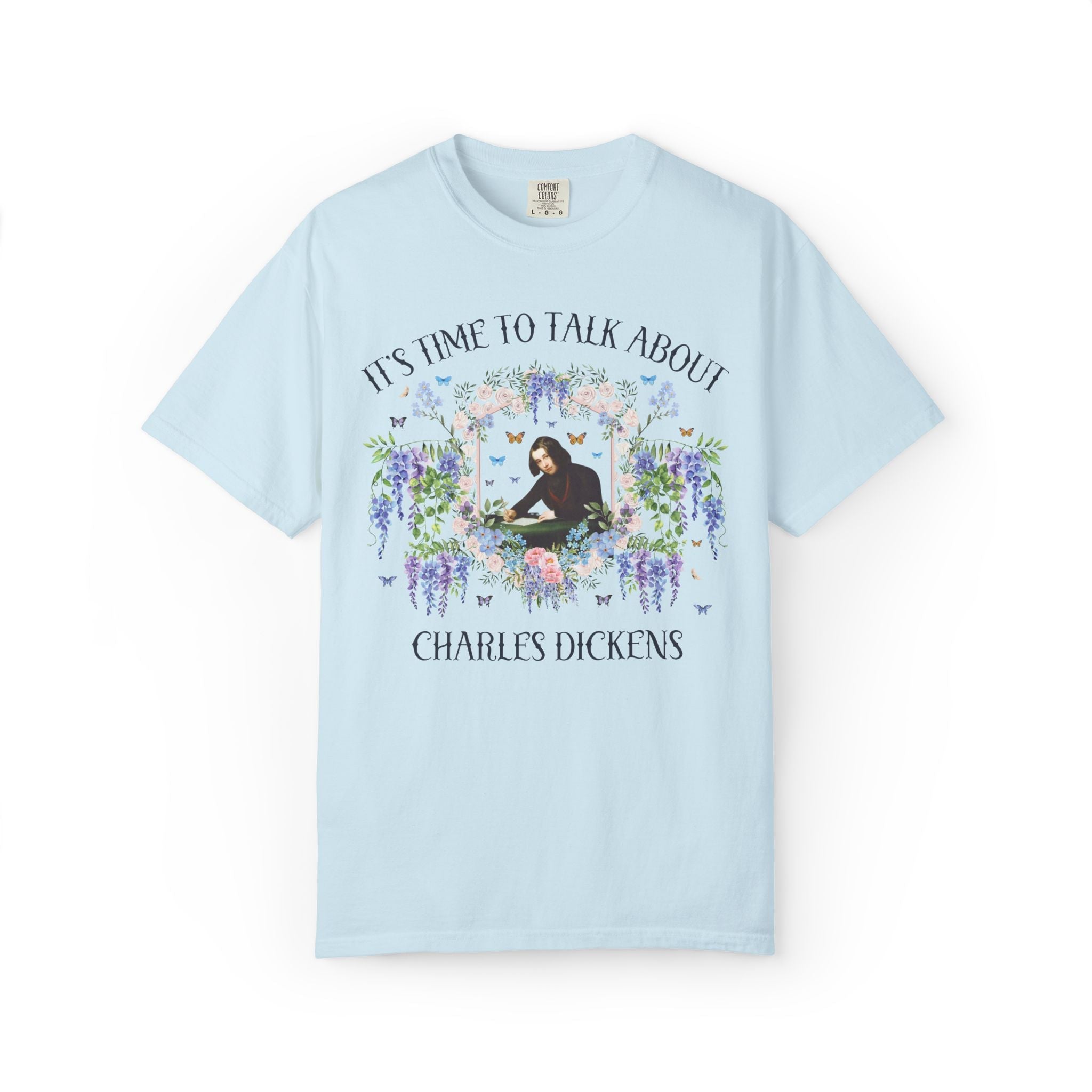Charles Dickens Classic English Literature Tee Shirt for English Professor or Bookworm, 19th Century Famous Writers, School Librarian Gift - Opal and June