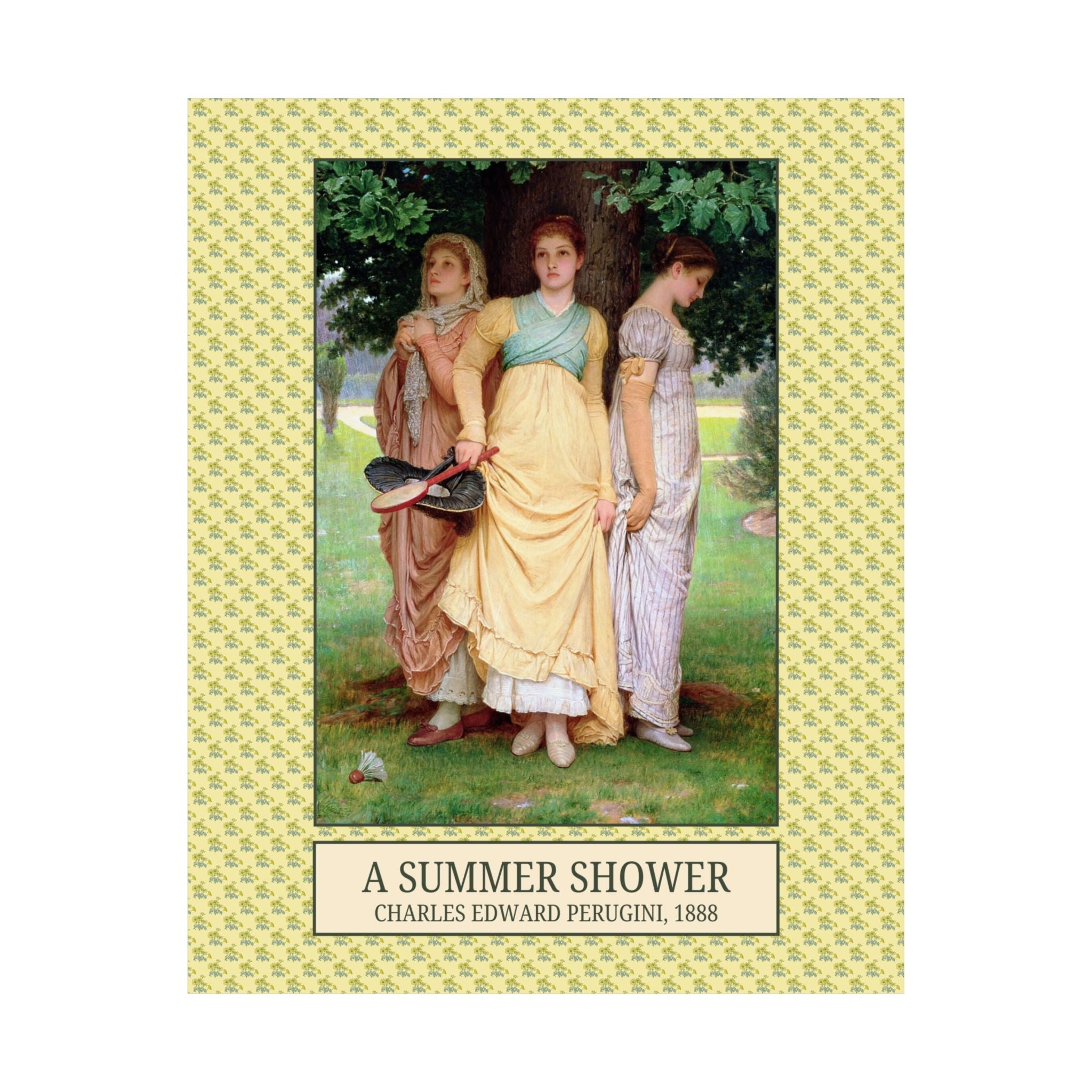 Charles Edward Perugini Art History Notebook: A Summer Shower, 19th Century European Art, Victorian History, Famous Paintings of Women - Opal and June
