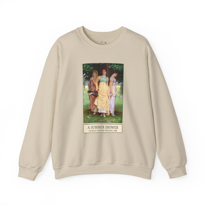 Charles Edward Perugini Art History Sweatshirt: A Summer Shower, 19th Century European Art, Victorian History, Famous Paintings of Women - Opal and June