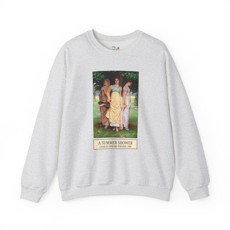 Charles Edward Perugini Art History Sweatshirt: A Summer Shower, 19th Century European Art, Victorian History, Famous Paintings of Women - Opal and June