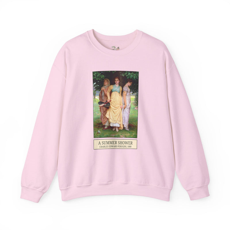 Charles Edward Perugini Art History Sweatshirt: A Summer Shower, 19th Century European Art, Victorian History, Famous Paintings of Women - Opal and June