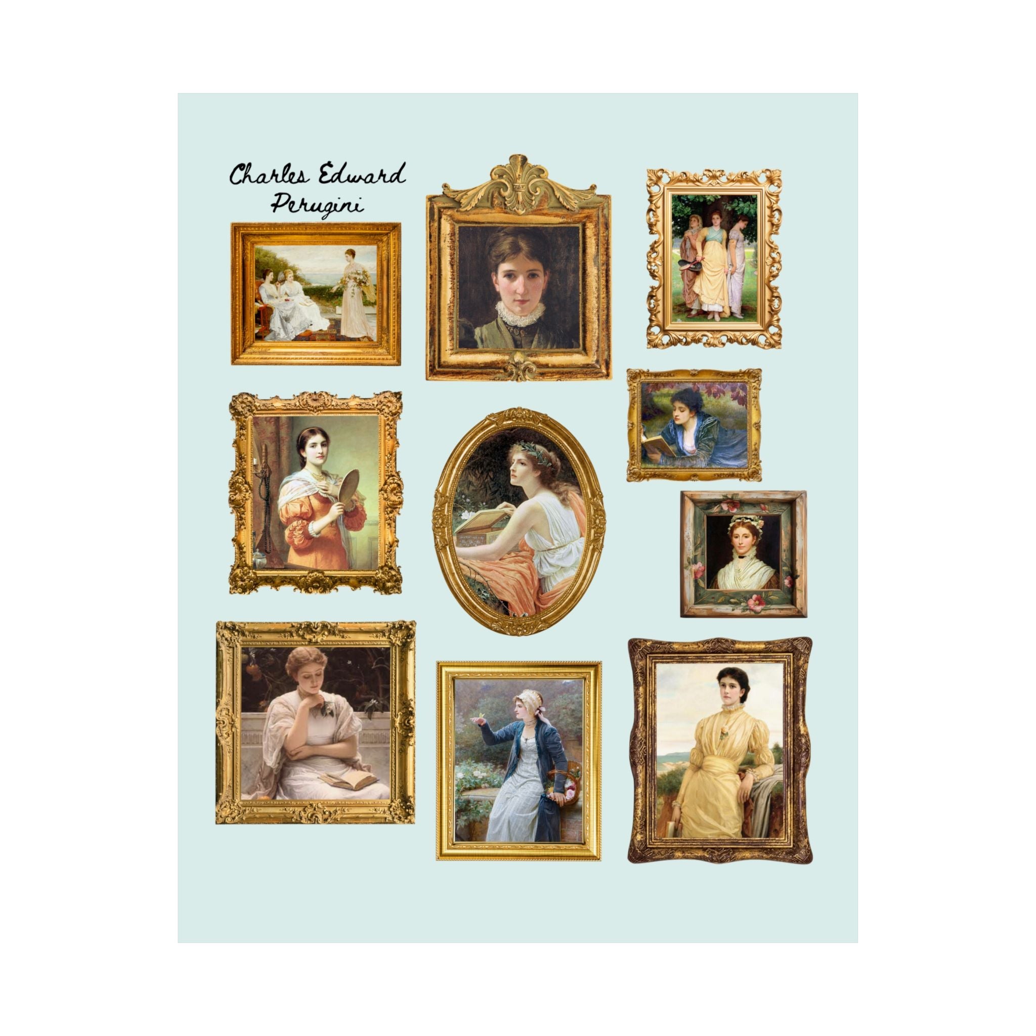 Charles Edward Perugini: Romantic and Victorian Art, Famous Paintings, Pre - Raphaelite European Art Movement, Humanites Major Poster Print - Opal and June