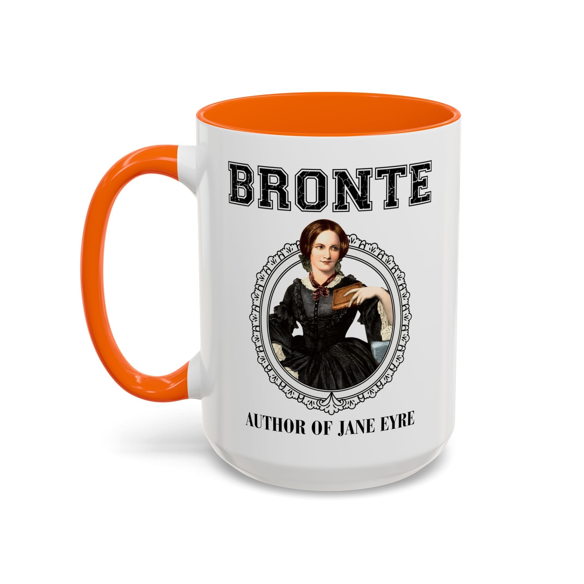 Charlotte Bronte: Author of Jane Eyre Coffee Mug, Cute Art History Classic Literature Mug, 19th Century Gothic Romance Novel, English Major Gift - Opal and June