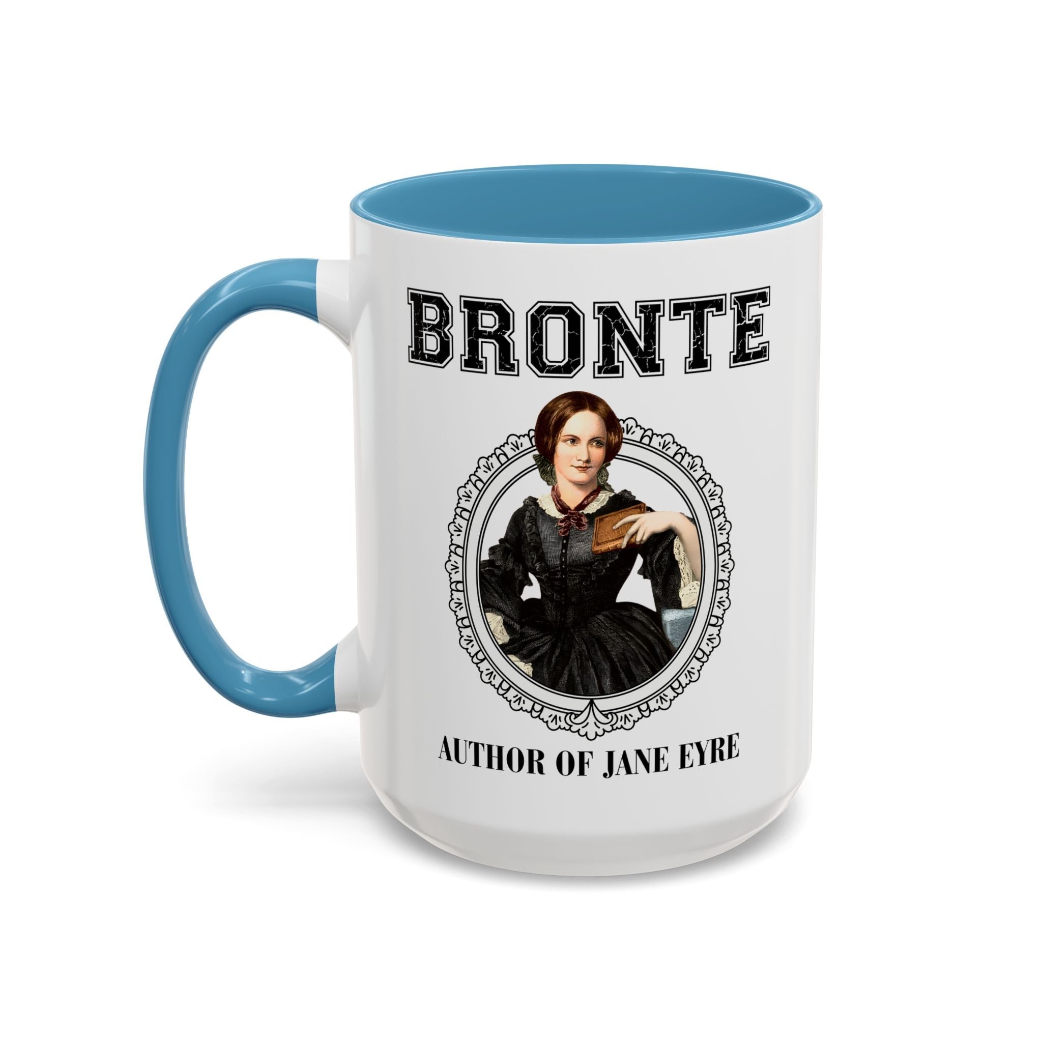 Charlotte Bronte: Author of Jane Eyre Coffee Mug, Cute Art History Classic Literature Mug, 19th Century Gothic Romance Novel, English Major Gift - Opal and June