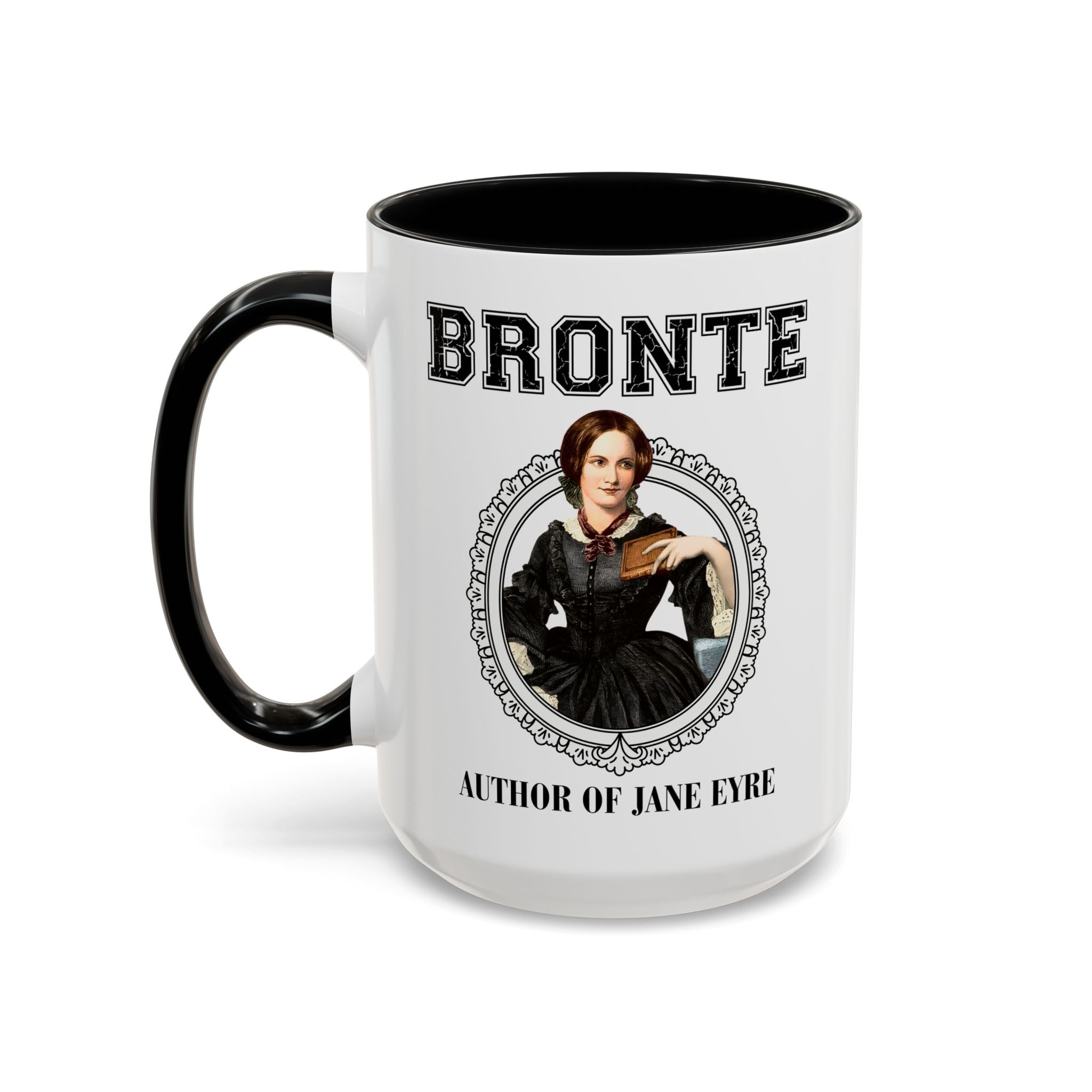 Charlotte Bronte: Author of Jane Eyre Coffee Mug, Cute Art History Classic Literature Mug, 19th Century Gothic Romance Novel, English Major Gift - Opal and June