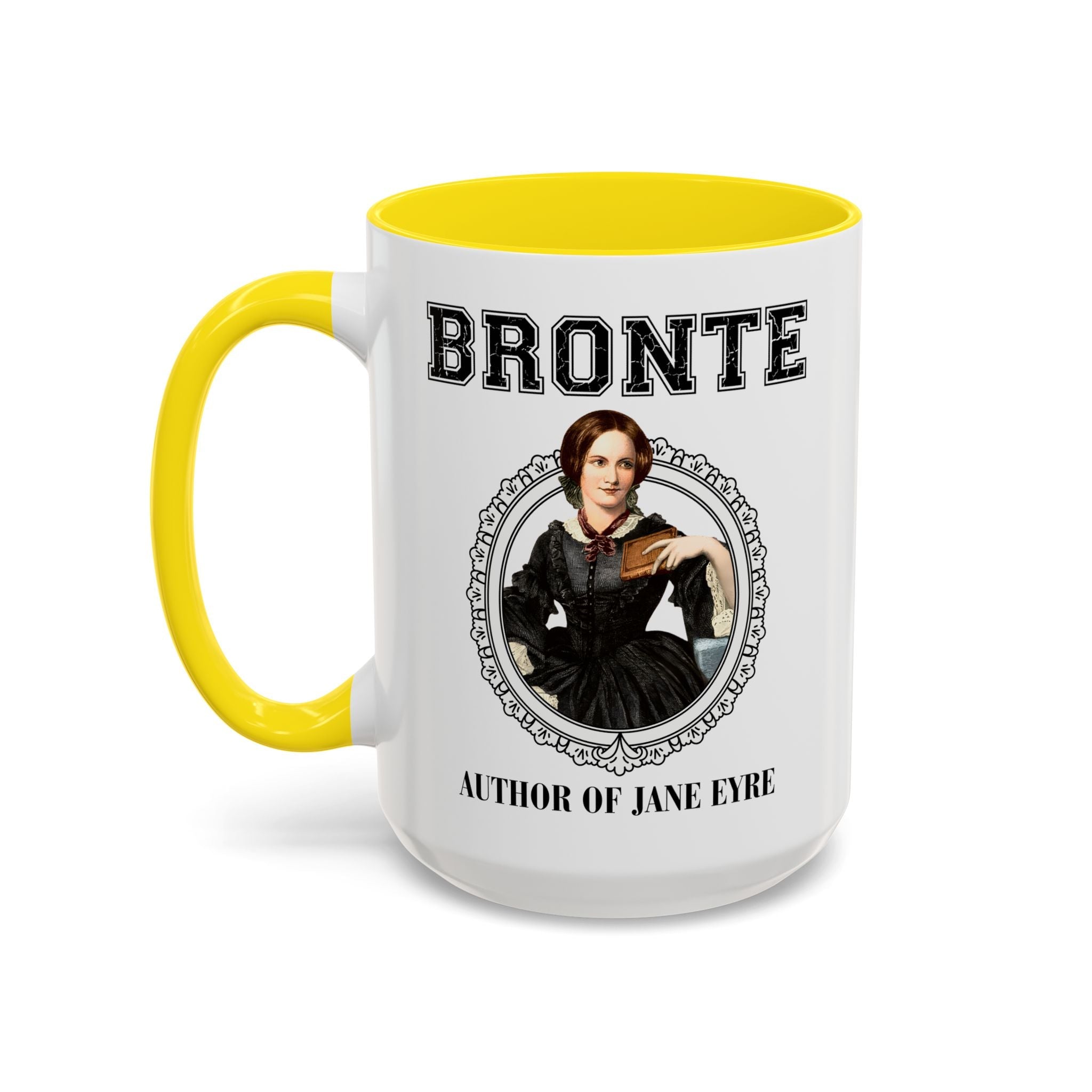 Charlotte Bronte: Author of Jane Eyre Coffee Mug, Cute Art History Classic Literature Mug, 19th Century Gothic Romance Novel, English Major Gift - Opal and June