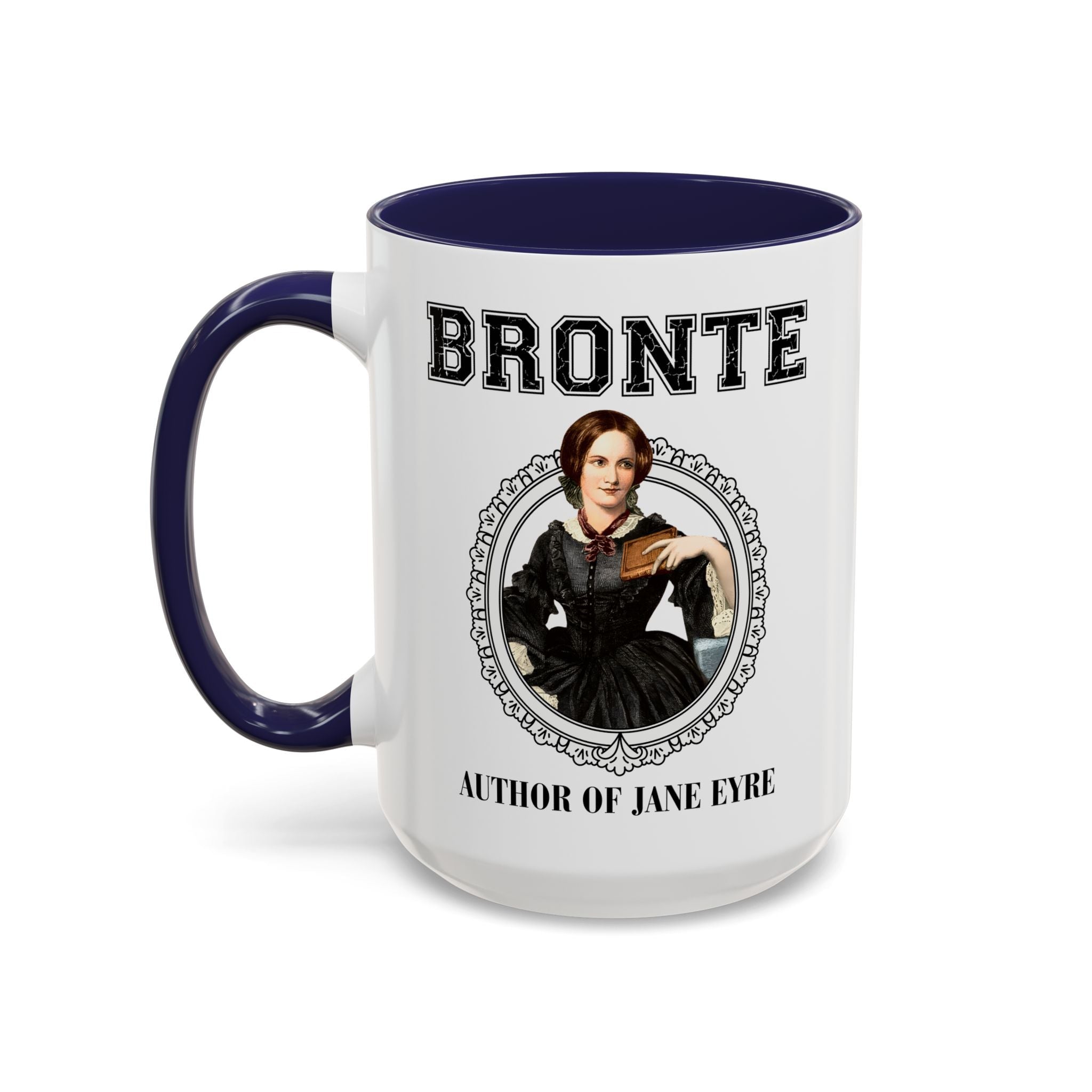 Charlotte Bronte: Author of Jane Eyre Coffee Mug, Cute Art History Classic Literature Mug, 19th Century Gothic Romance Novel, English Major Gift - Opal and June