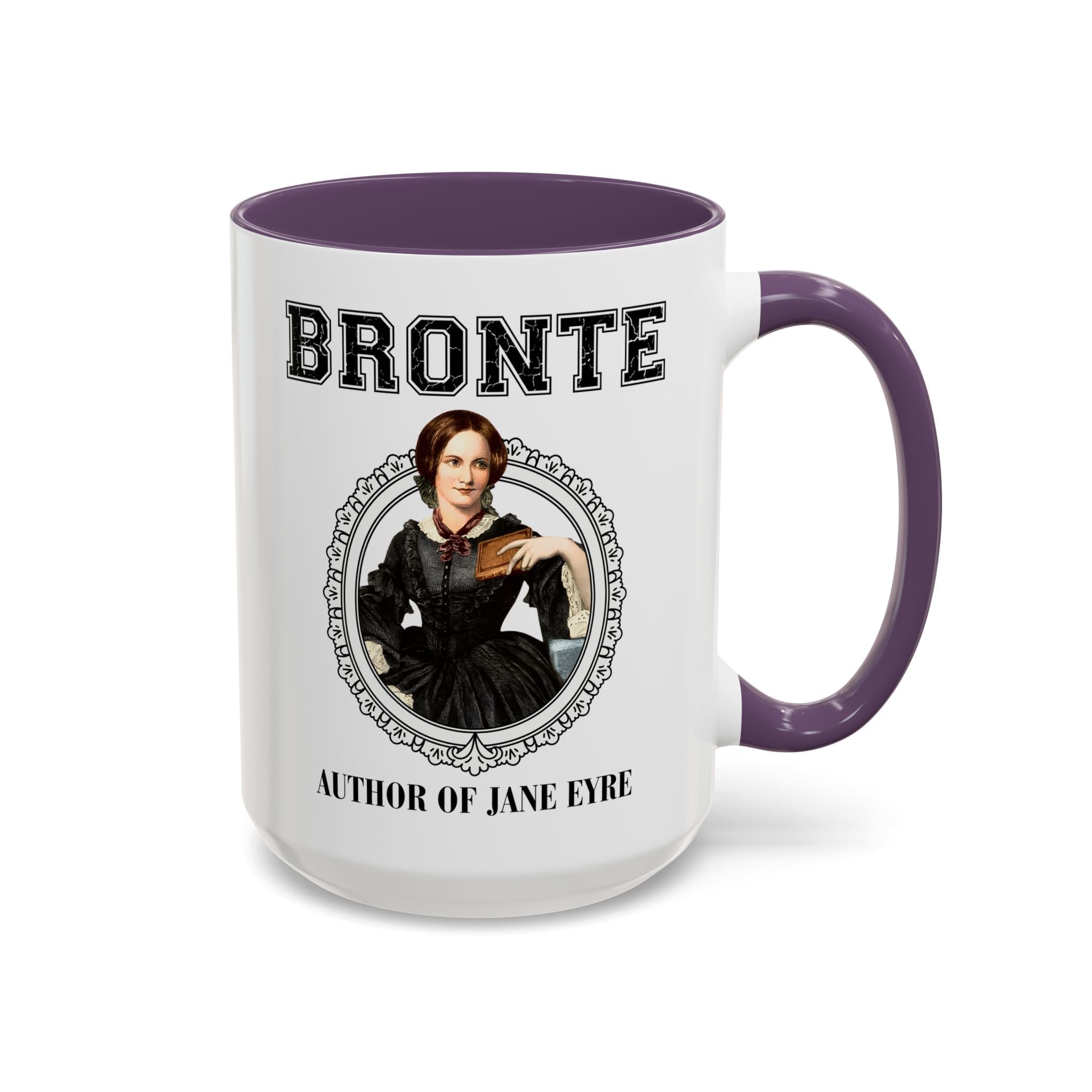 Charlotte Bronte: Author of Jane Eyre Coffee Mug, Cute Art History Classic Literature Mug, 19th Century Gothic Romance Novel, English Major Gift - Opal and June