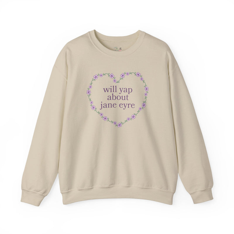 Charlotte Bronte Jane Eyre Sweatshirt for Book Lover Who Loves Gothic Romance, 19th Century Classic Literature Crewneck, Bookworm Present - Opal and June