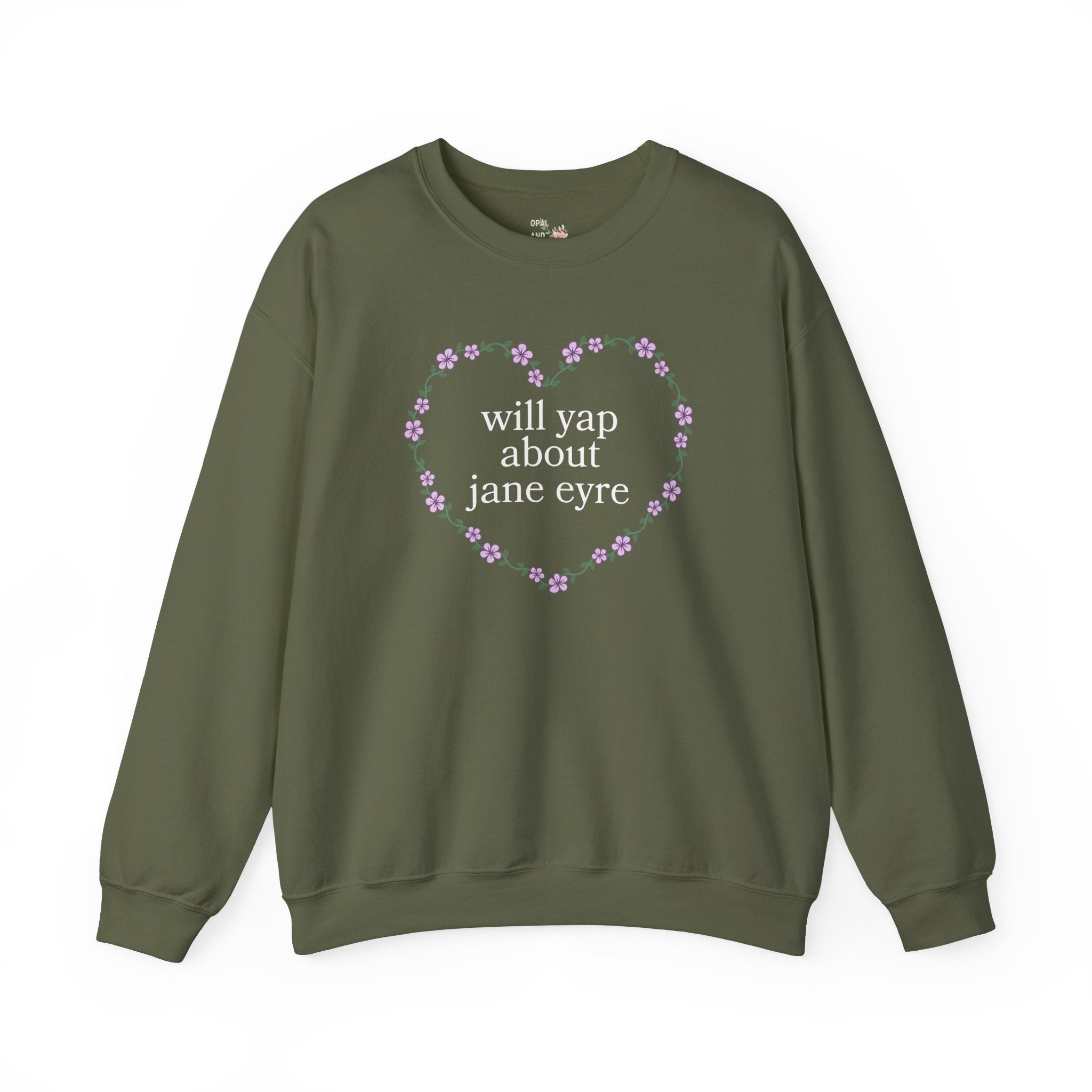 Charlotte Bronte Jane Eyre Sweatshirt for Book Lover Who Loves Gothic Romance, 19th Century Classic Literature Crewneck, Bookworm Present - Opal and June