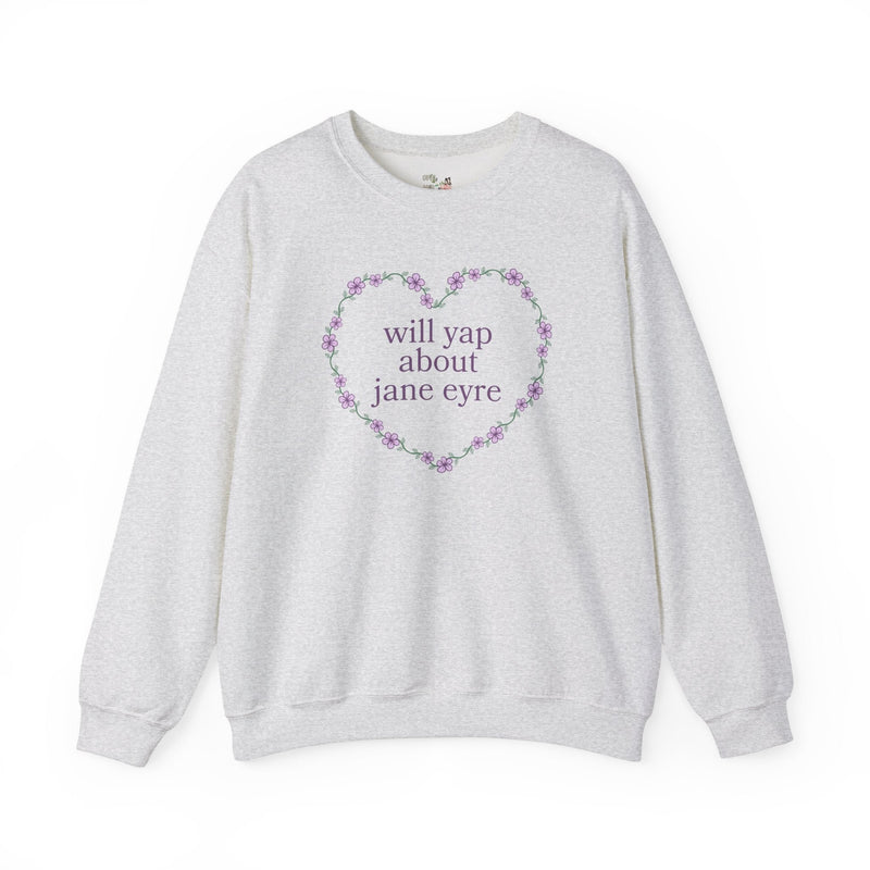 Charlotte Bronte Jane Eyre Sweatshirt for Book Lover Who Loves Gothic Romance, 19th Century Classic Literature Crewneck, Bookworm Present - Opal and June