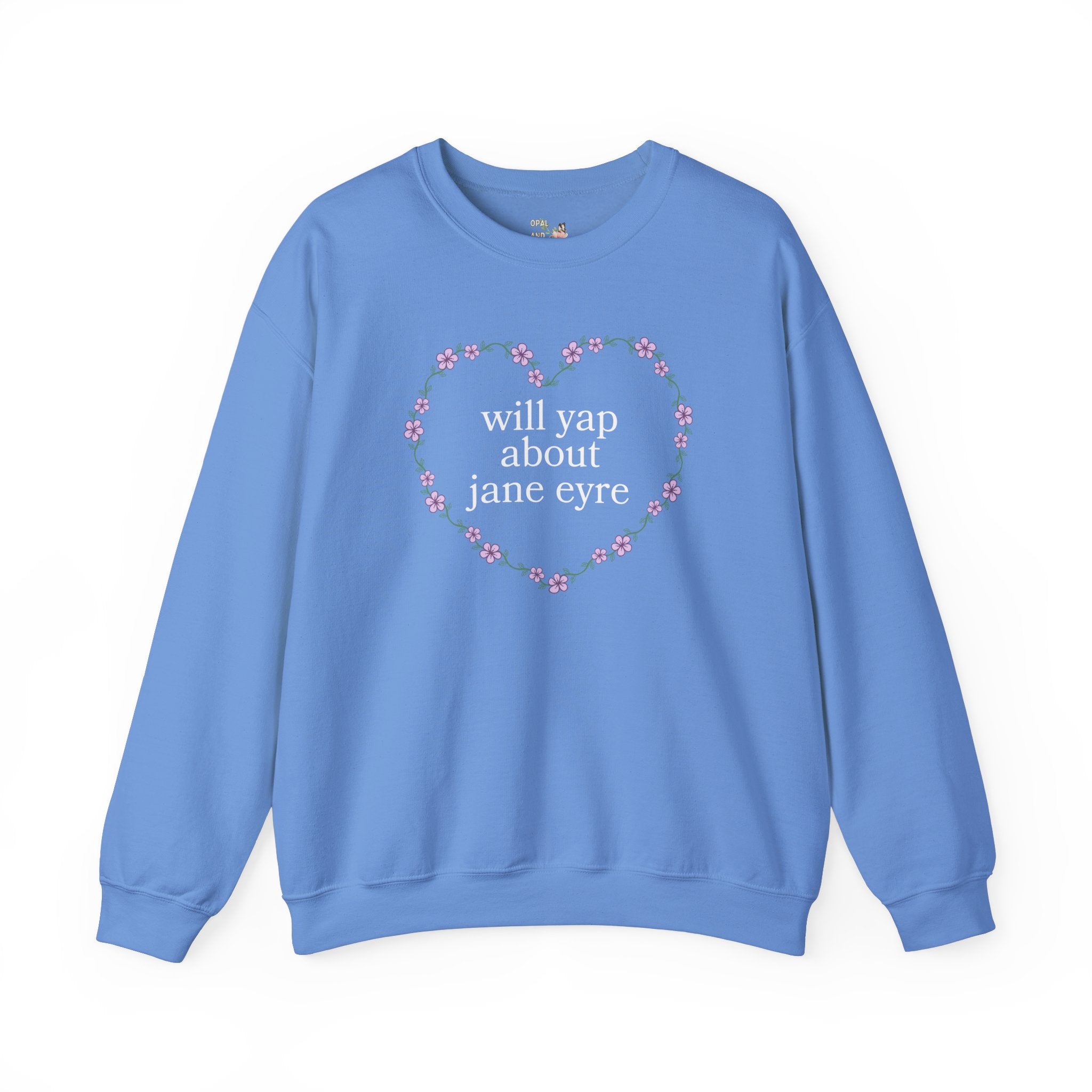 Charlotte Bronte Jane Eyre Sweatshirt for Book Lover Who Loves Gothic Romance, 19th Century Classic Literature Crewneck, Bookworm Present - Opal and June