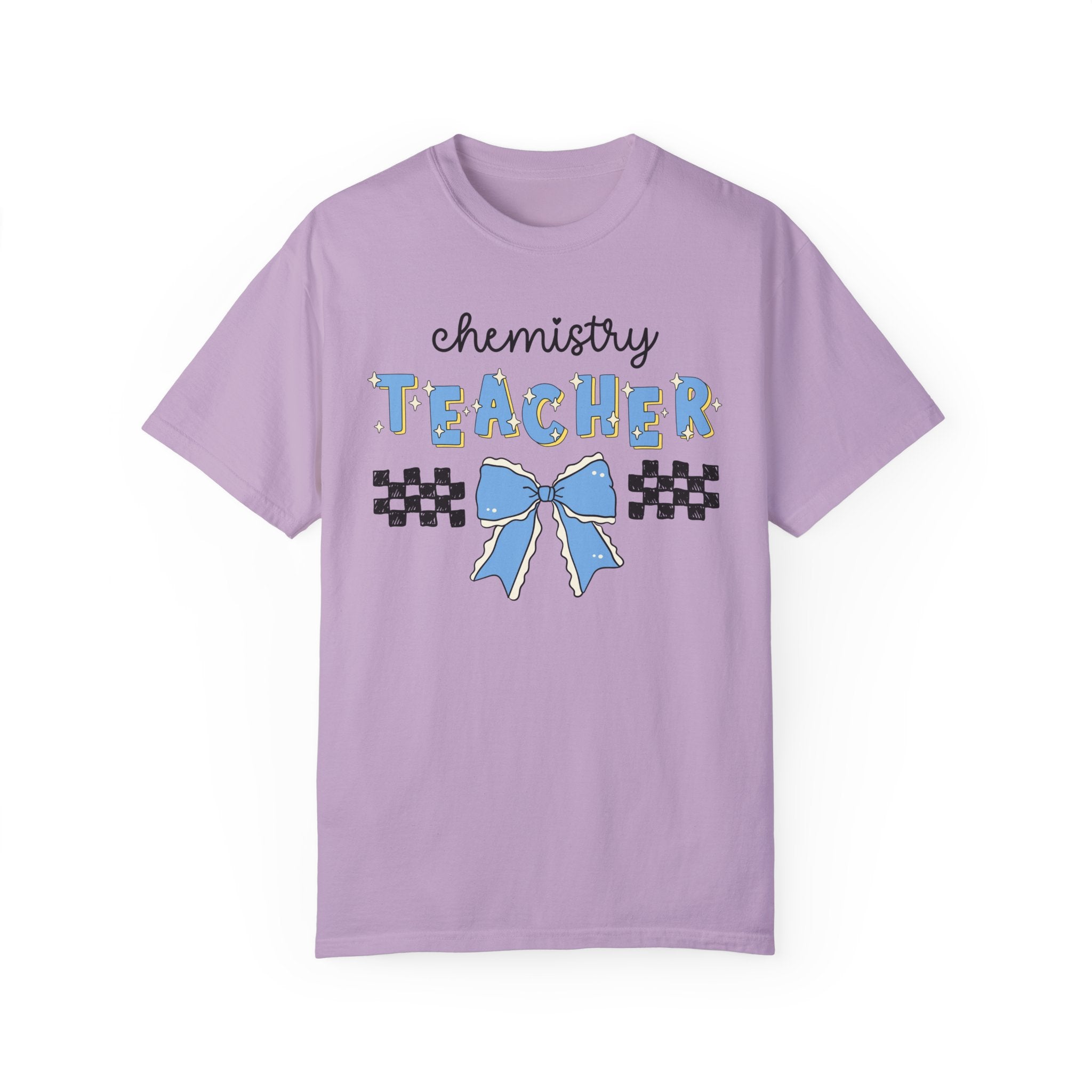 Chemistry Teacher Tee Shirt, Cute Retro Aesthetic Bow, Science Teacher or Professor, Matching Science Department Teacher Back to School T - Opal and June