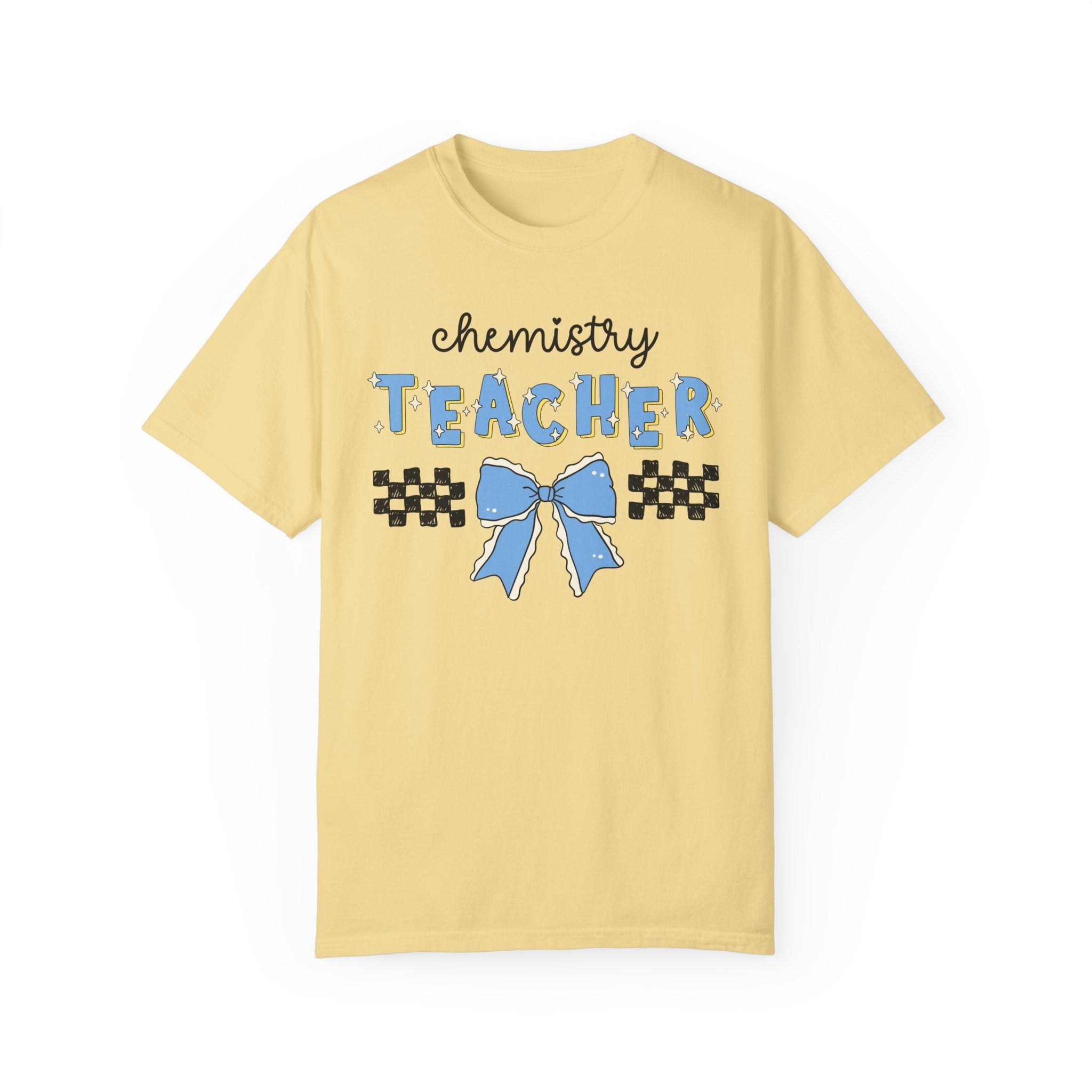 Chemistry Teacher Tee Shirt, Cute Retro Aesthetic Bow, Science Teacher or Professor, Matching Science Department Teacher Back to School T - Opal and June